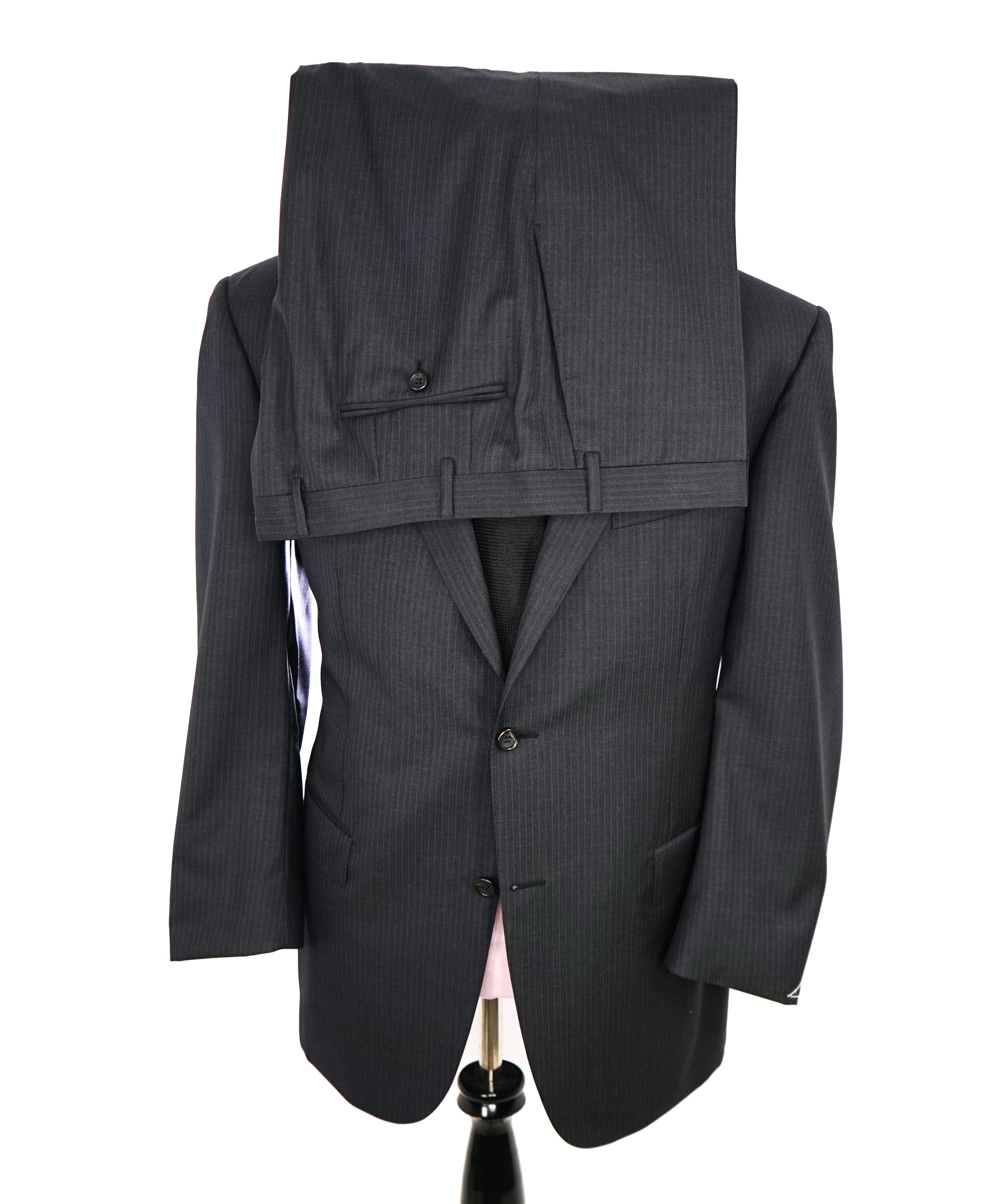 *CANALI EXCLUSIVE* - PREMIUM Collection Super 150's Narrow Stripe Gray Suit - 50R