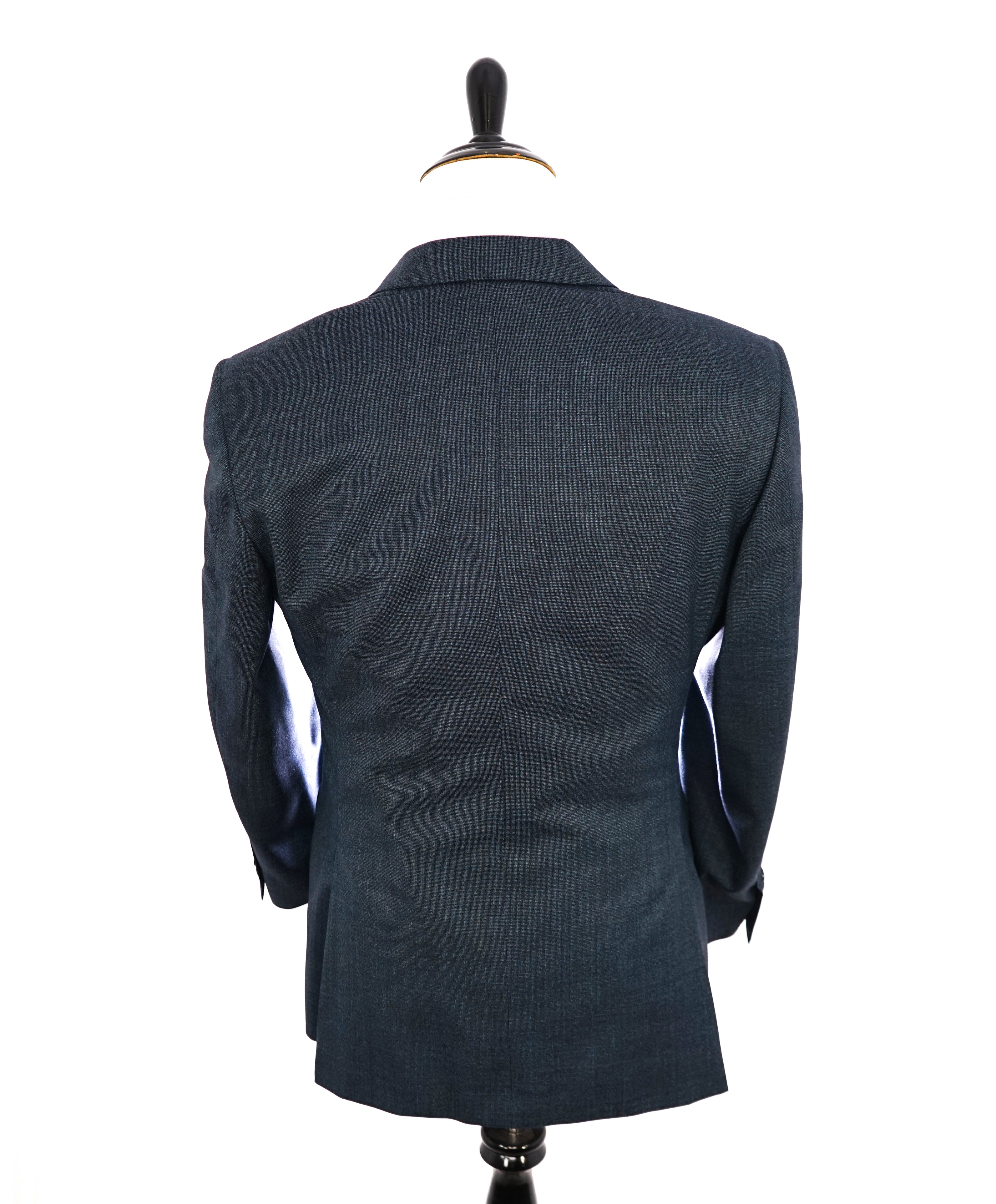 CANALI - For SAKS 5TH AVE Teal Turquoise Textured Fabric Suit - 42S