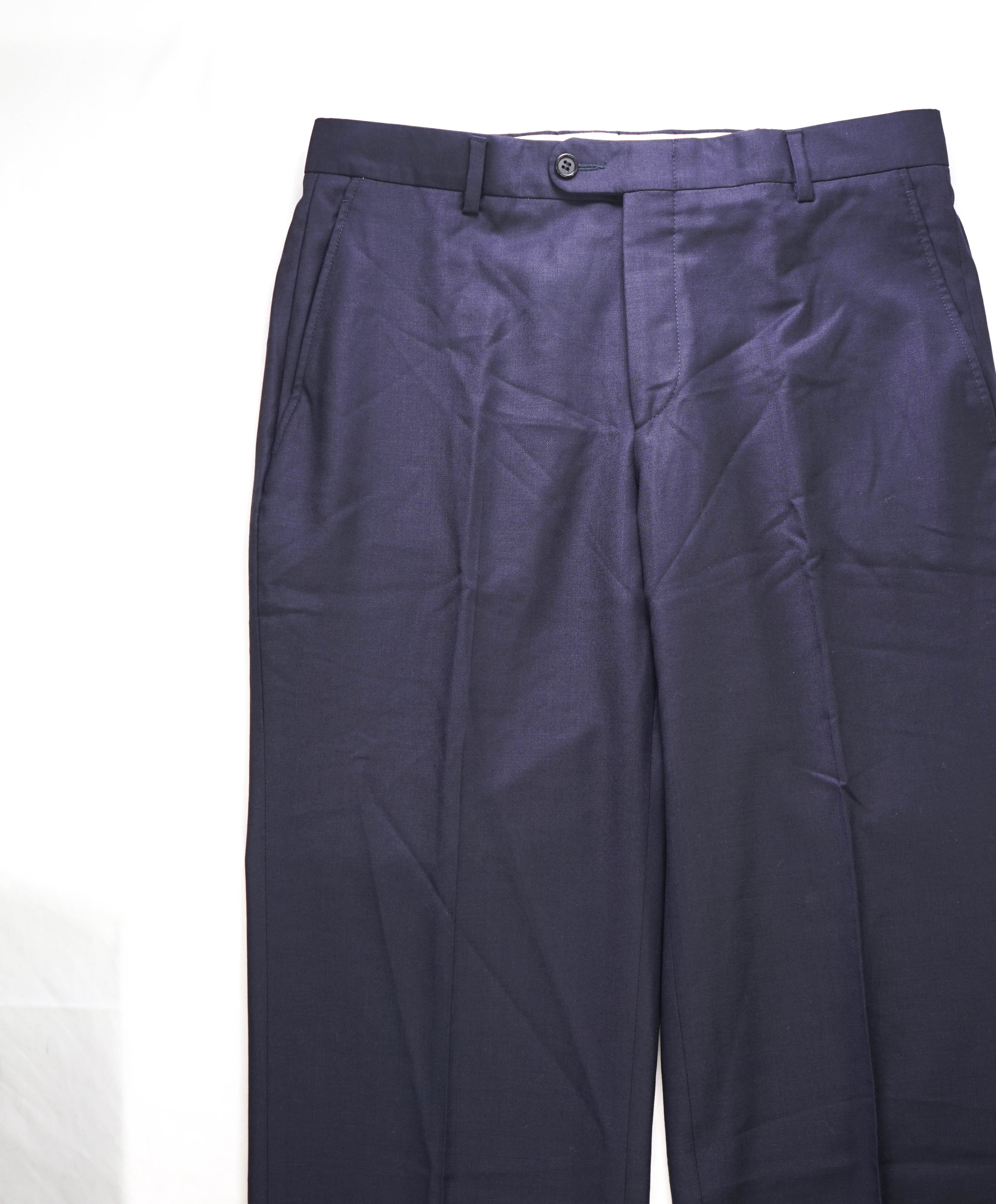HICKEY FREEMAN - Navy *CLOSET STAPLE* Wool Flat Front Dress Pants - 32W