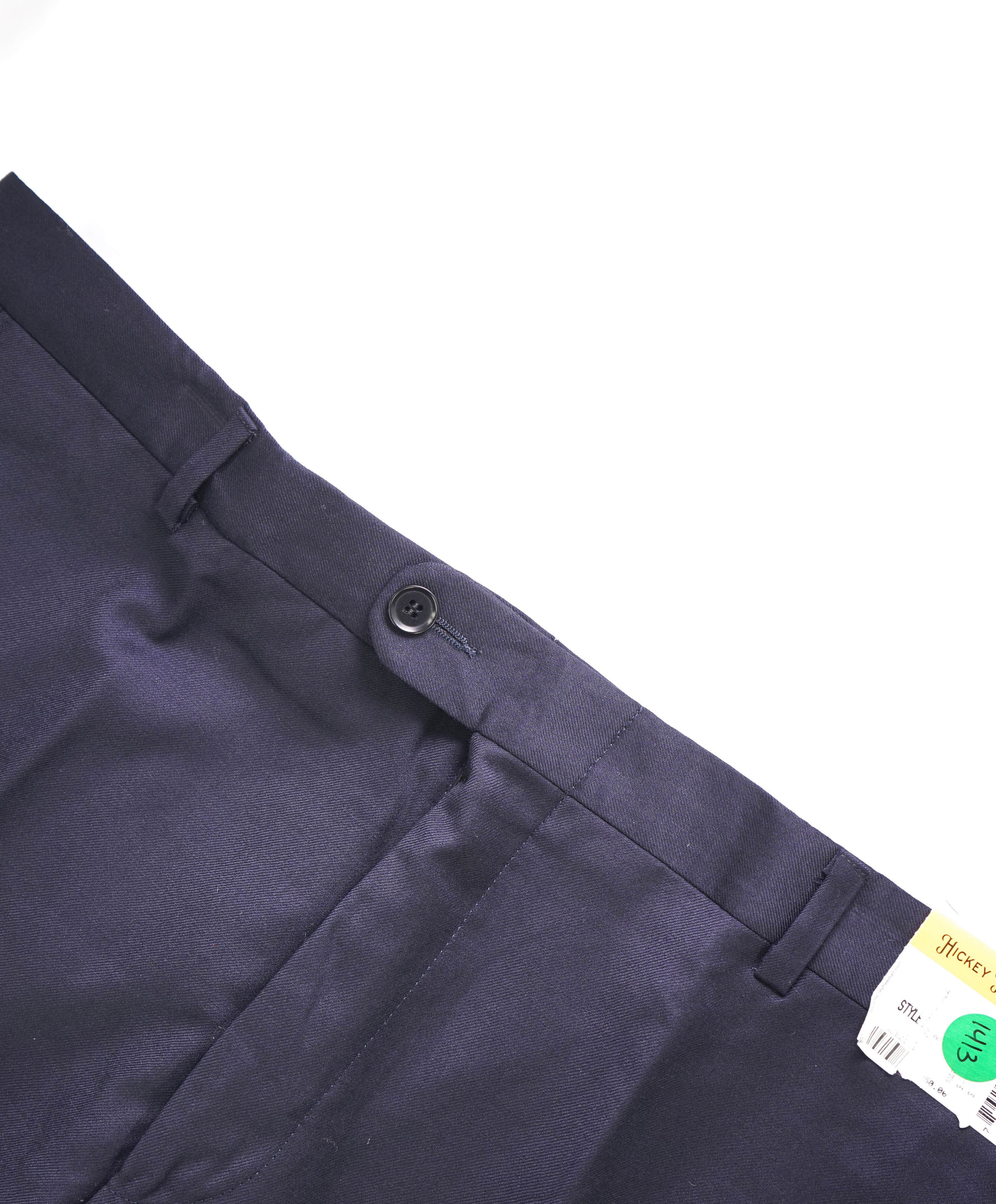 HICKEY FREEMAN - Solid Navy *Closet Staple* Wool Flat Front Dress Pants - 36W