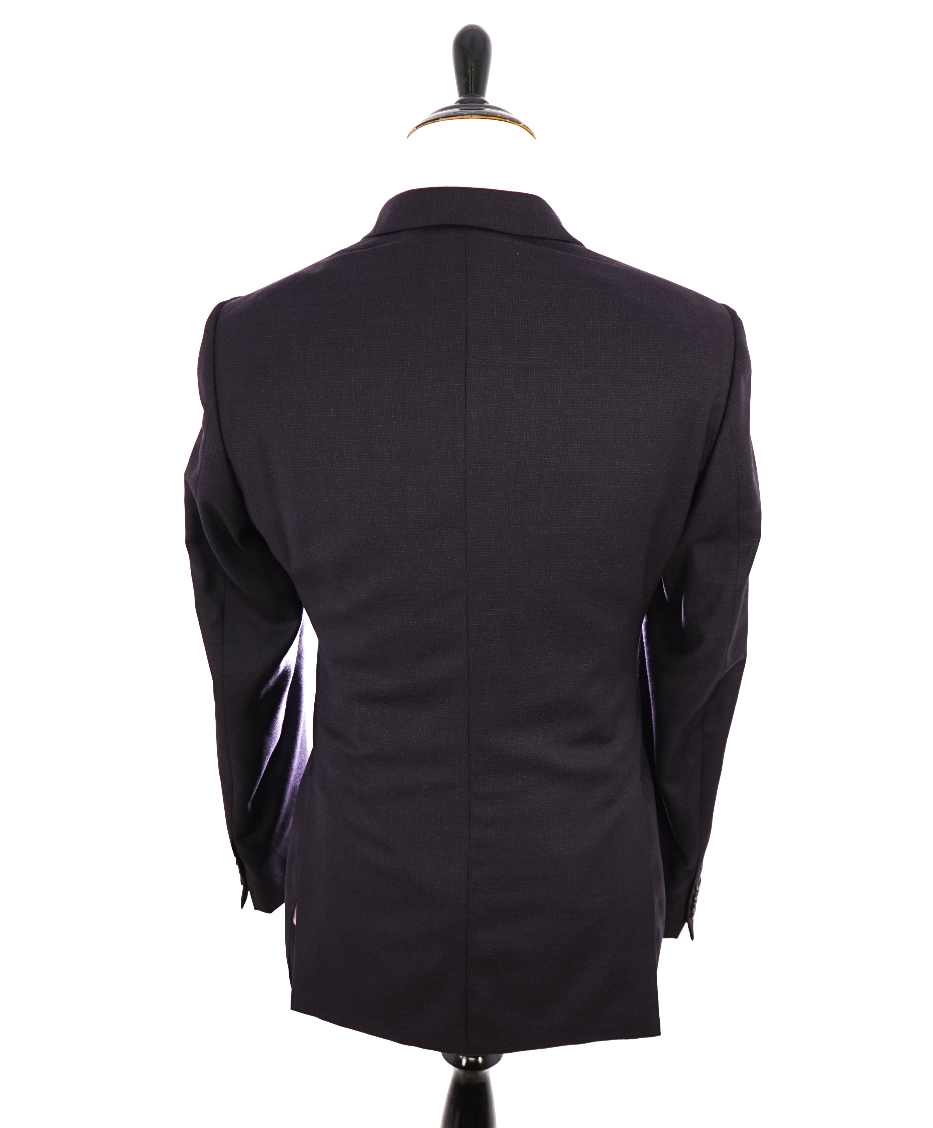 ARMANI COLLEZIONI - "M Line" Burgundy Check Peak Lapel Suit - 42L