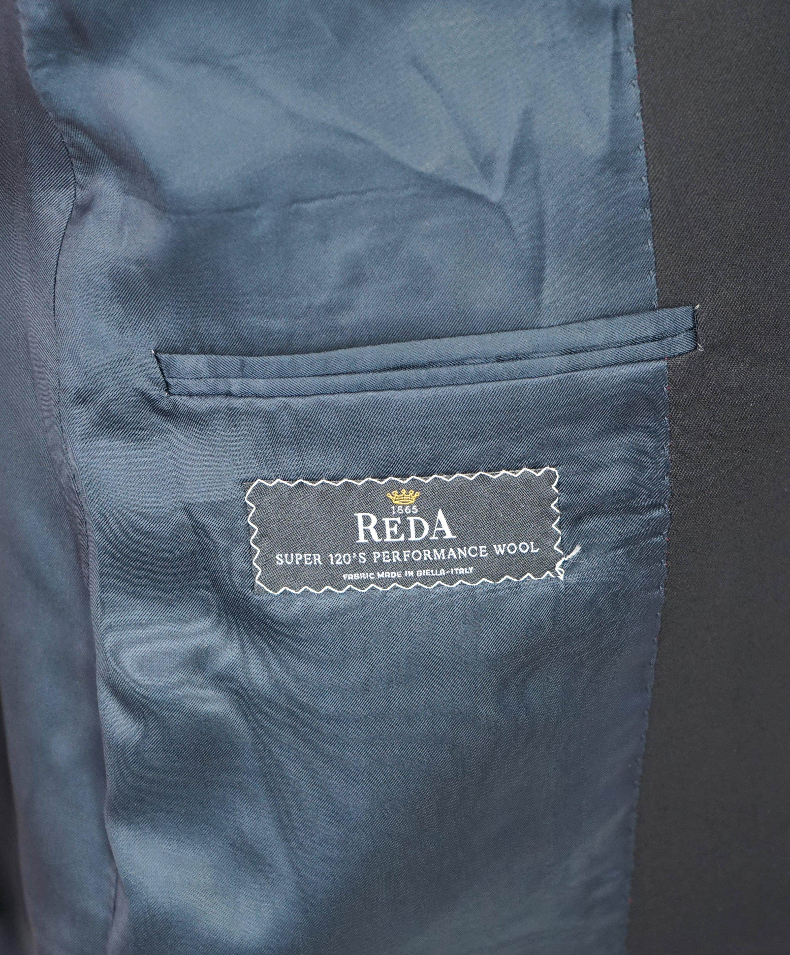 SAMUELSOHN - For SFA Super 120’s "REDA Fabric" Solid Navy Suit - 40R