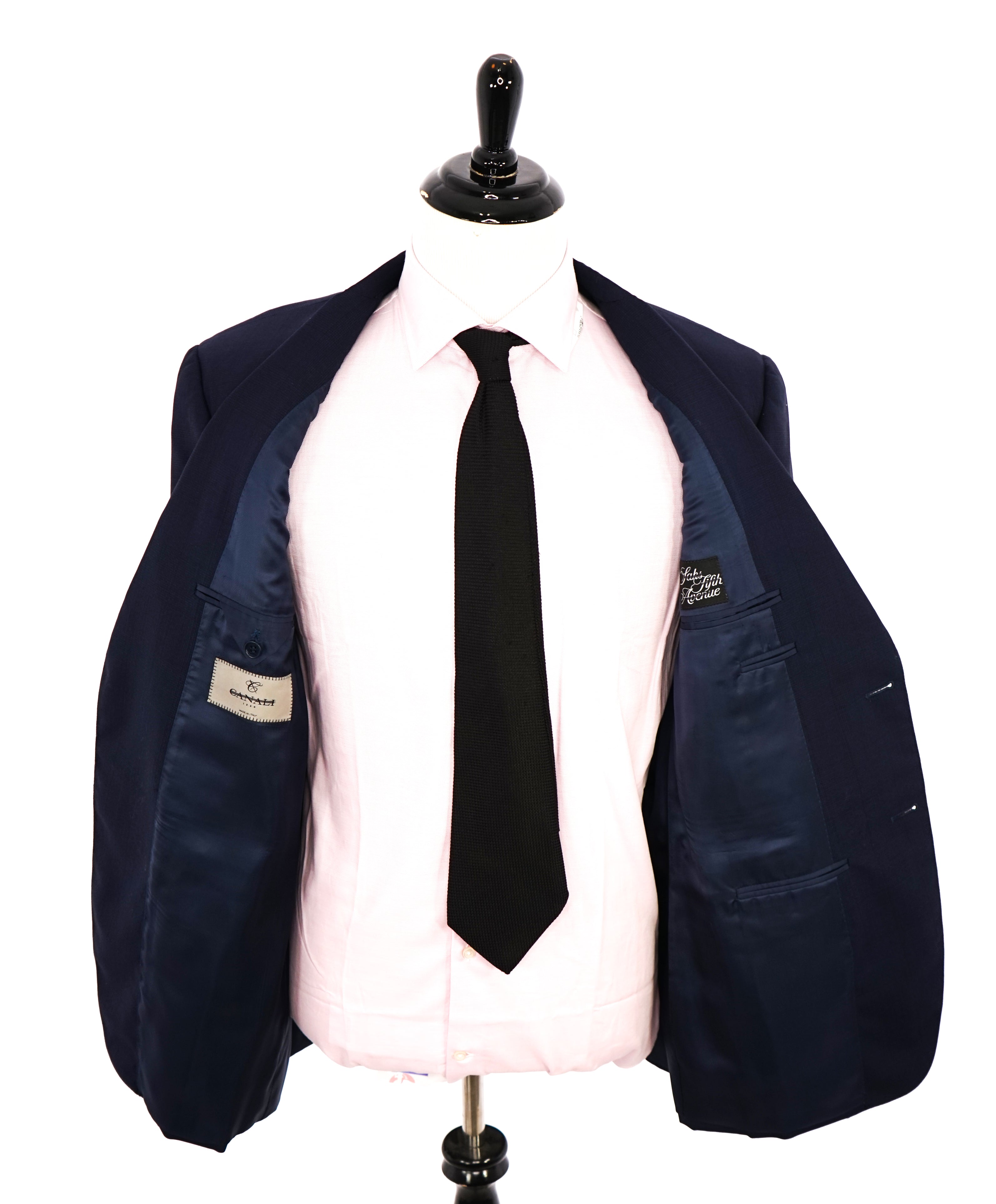 CANALI - Subtle Blue Plaid Check Notch Lapel Iconic Suit - 44R