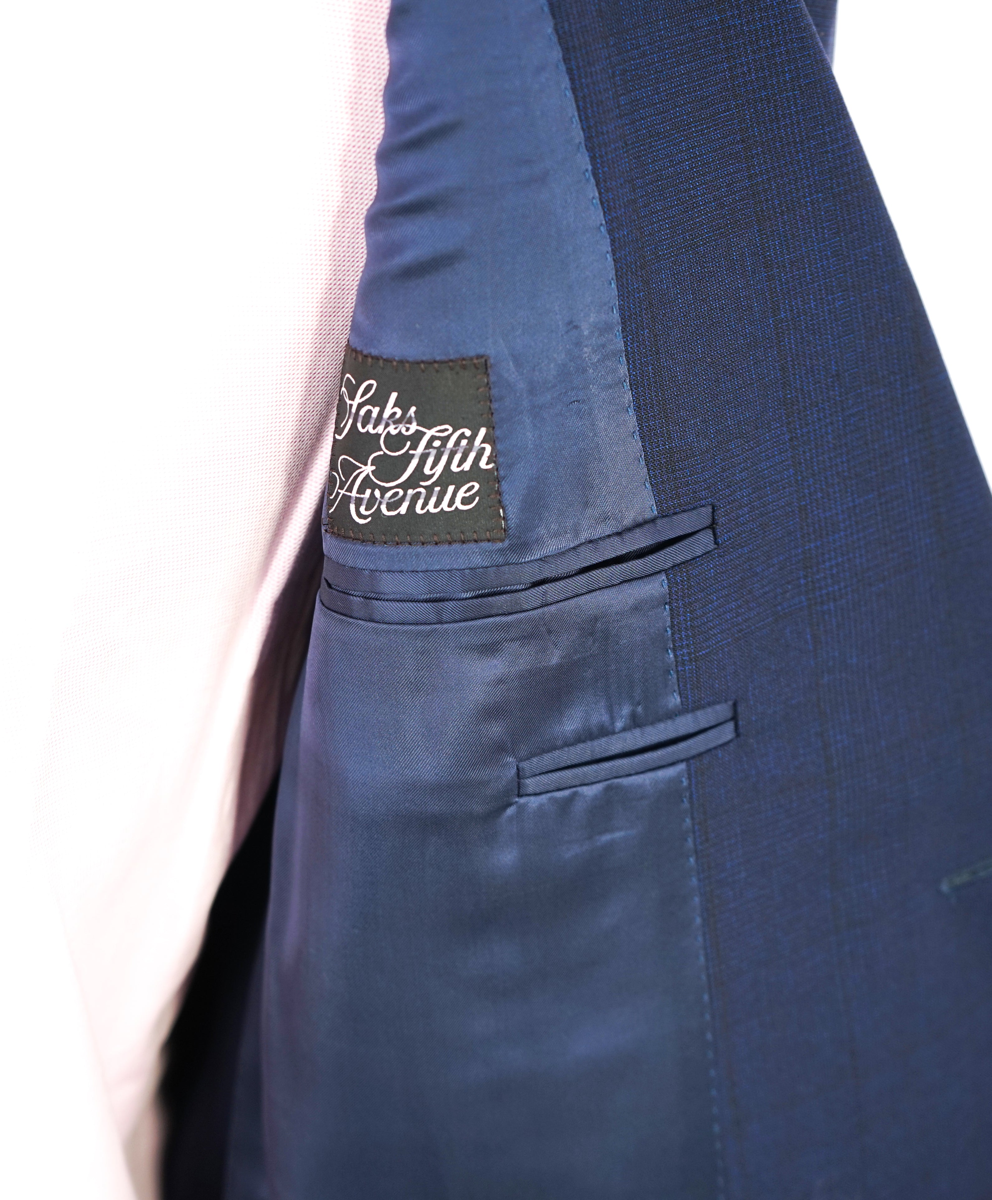 CANALI - Subtle Blue Plaid Check Notch Lapel Iconic Suit - 44R