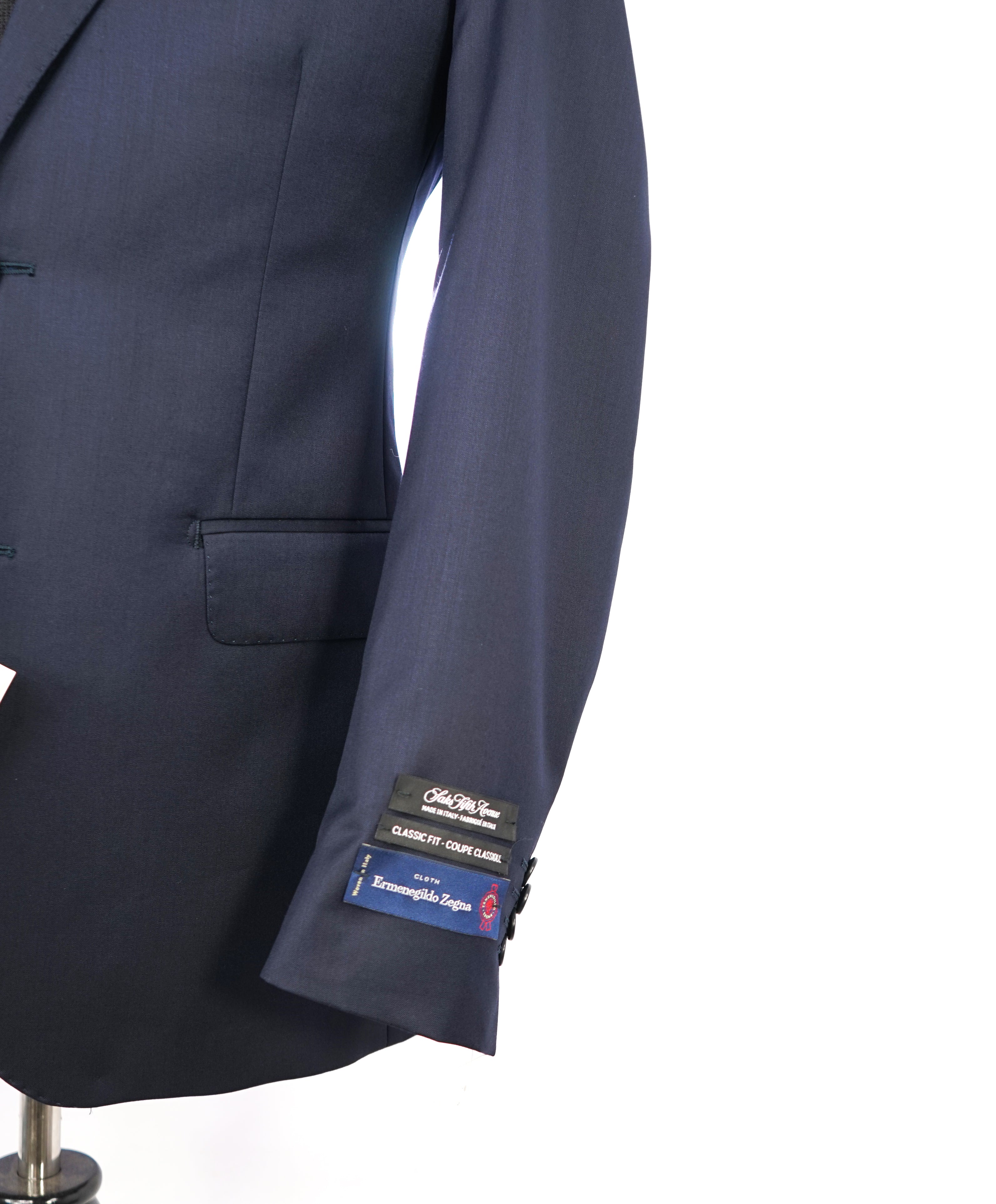 ERMENEGILDO ZEGNA - SAKS FIFTH AVENUE "Classic" SILK BLEND Navy Suit - 44R