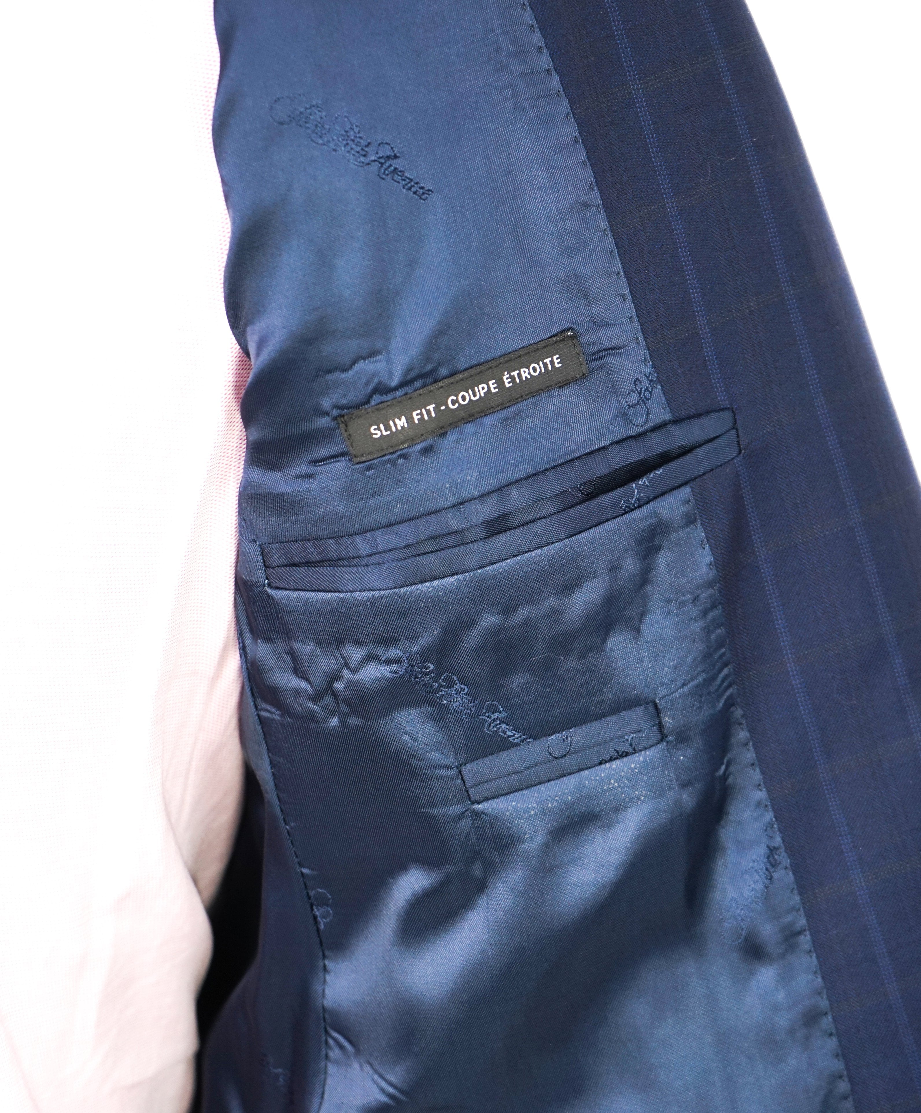 ERMENEGILDO ZEGNA - "Slim" SAKS FIFTH AVENUE Blue n' Camel Check Suit - 40R