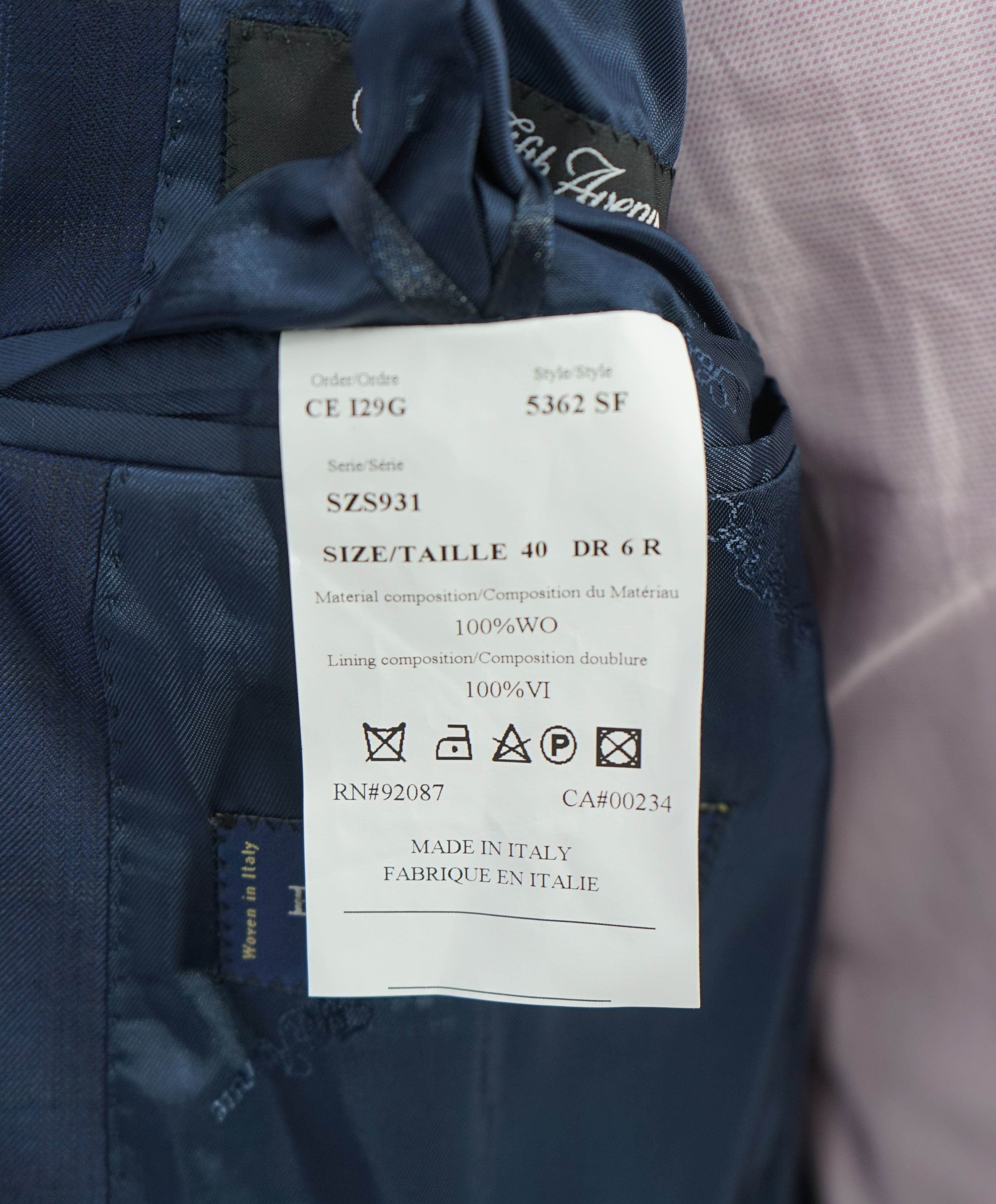 ERMENEGILDO ZEGNA - "Slim" SAKS FIFTH AVENUE Blue n' Camel Check Suit - 40R