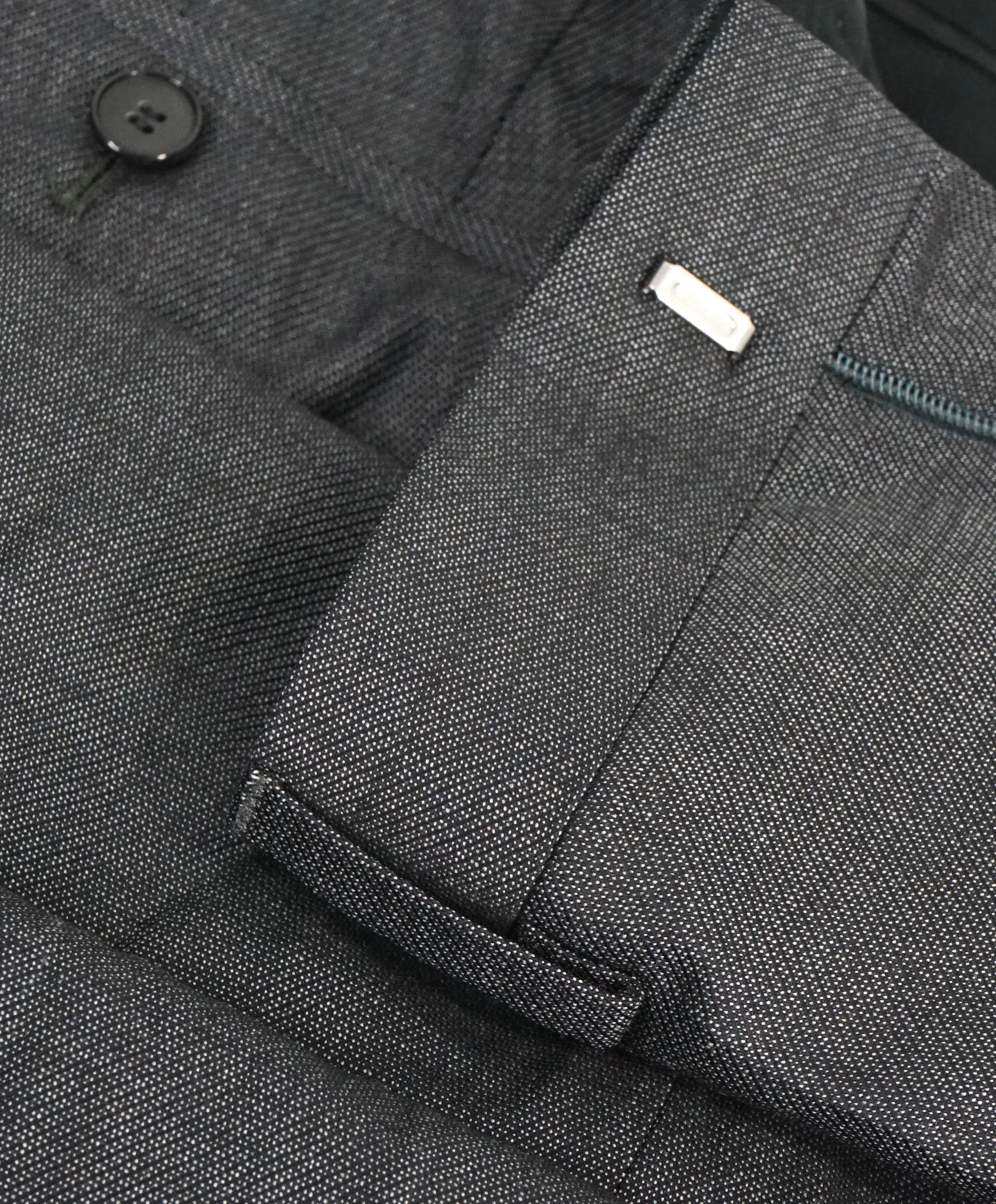HUGO BOSS - Textured Birdseye “Huge4/Genius3” Flat Front Dress Pants - 34W
