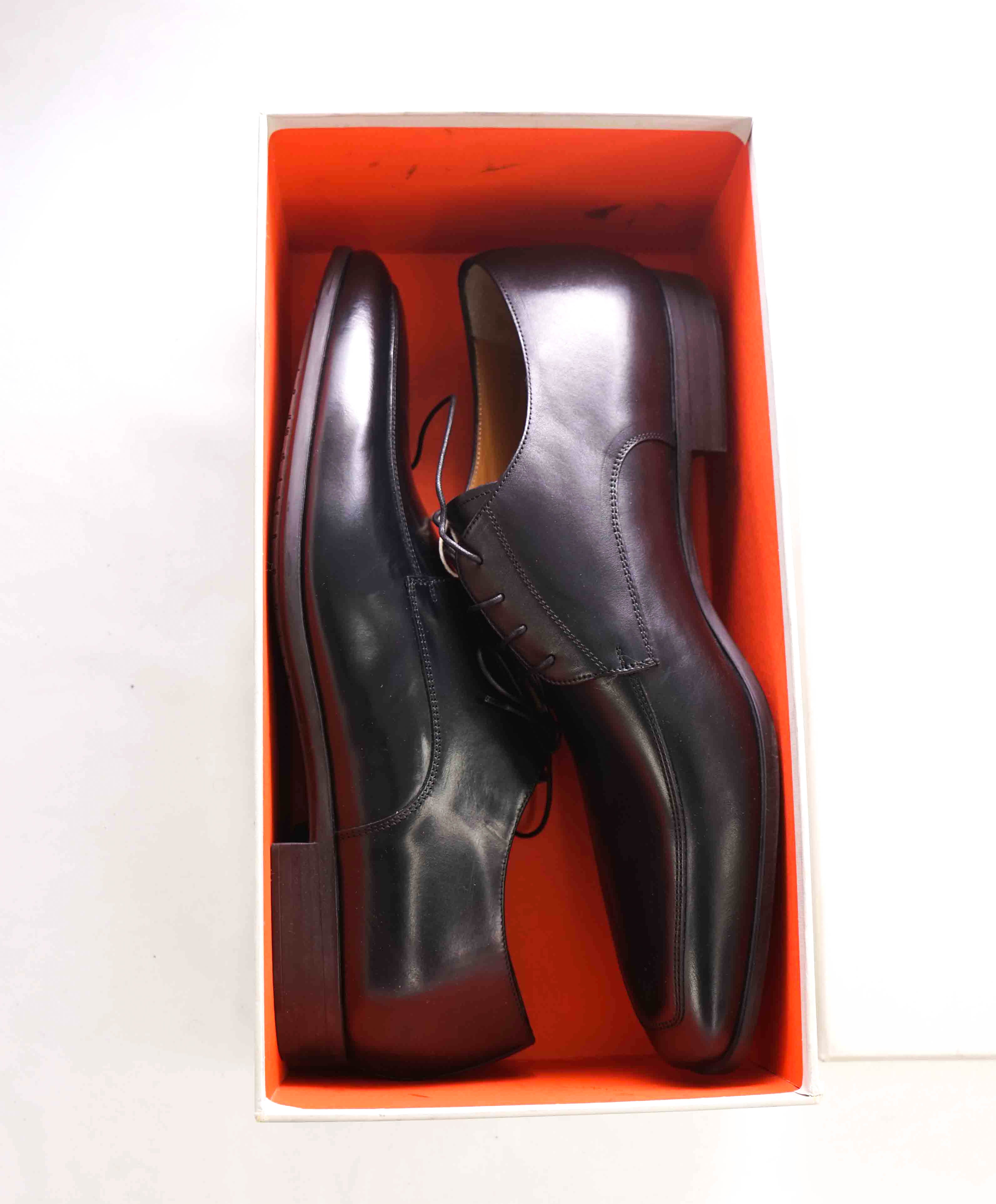SANTONI - "PRICHARD" Black Rubber Sole Classic Oxford - 11