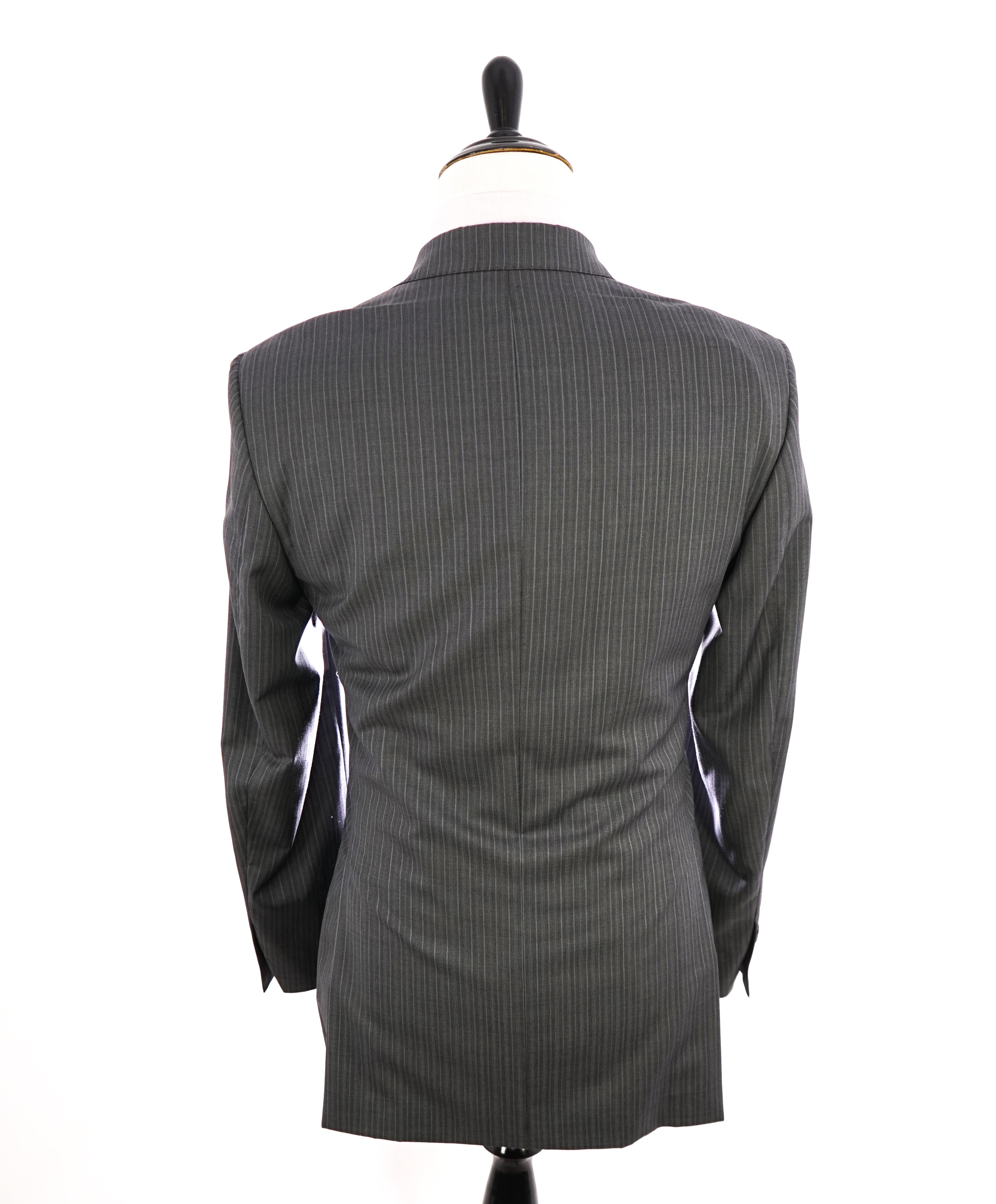 ERMENEGILDO ZEGNA - By SAKS FIFTH AVENUE "Classic" SILK Gray Stripe Suit - 40L