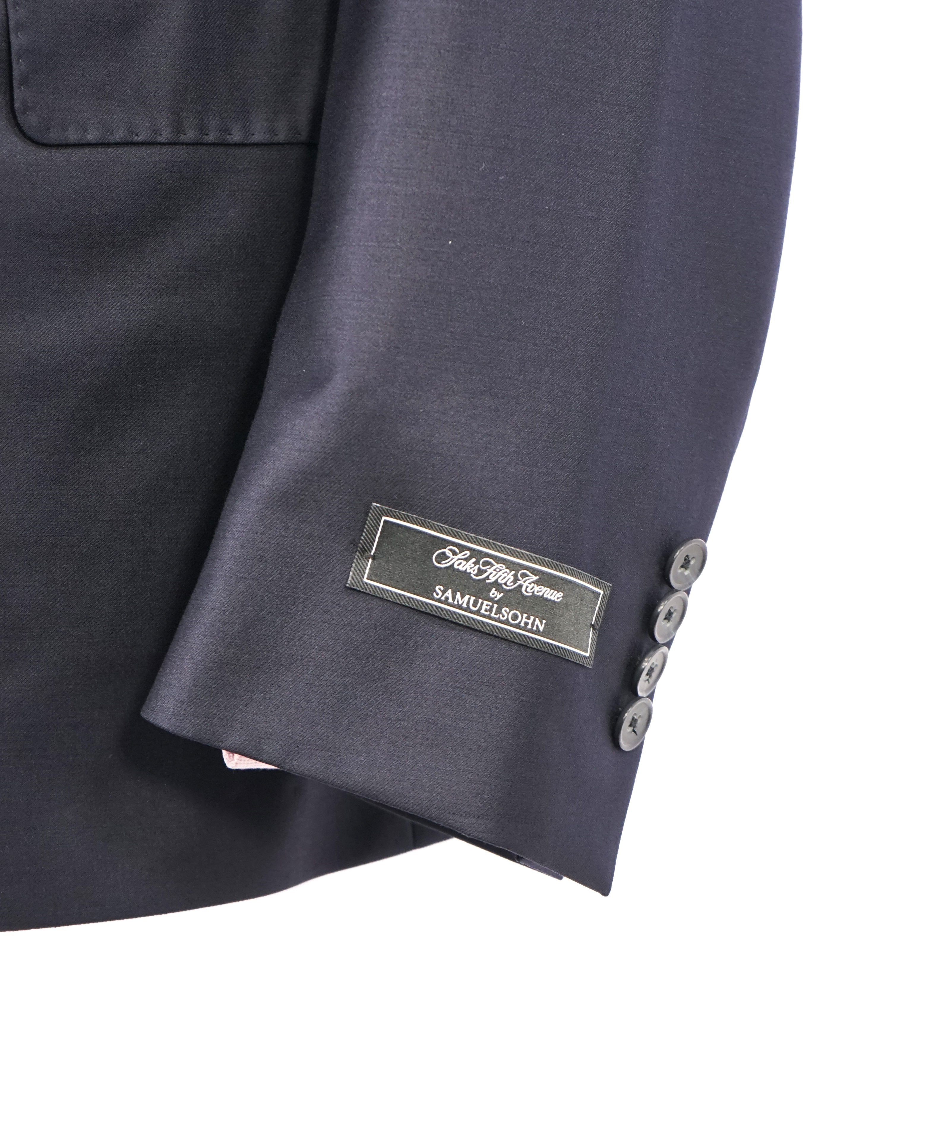 SAMUELSOHN - For SFA Super 130's Performance "LYCRA Blend" Wool Navy Suit - 42R