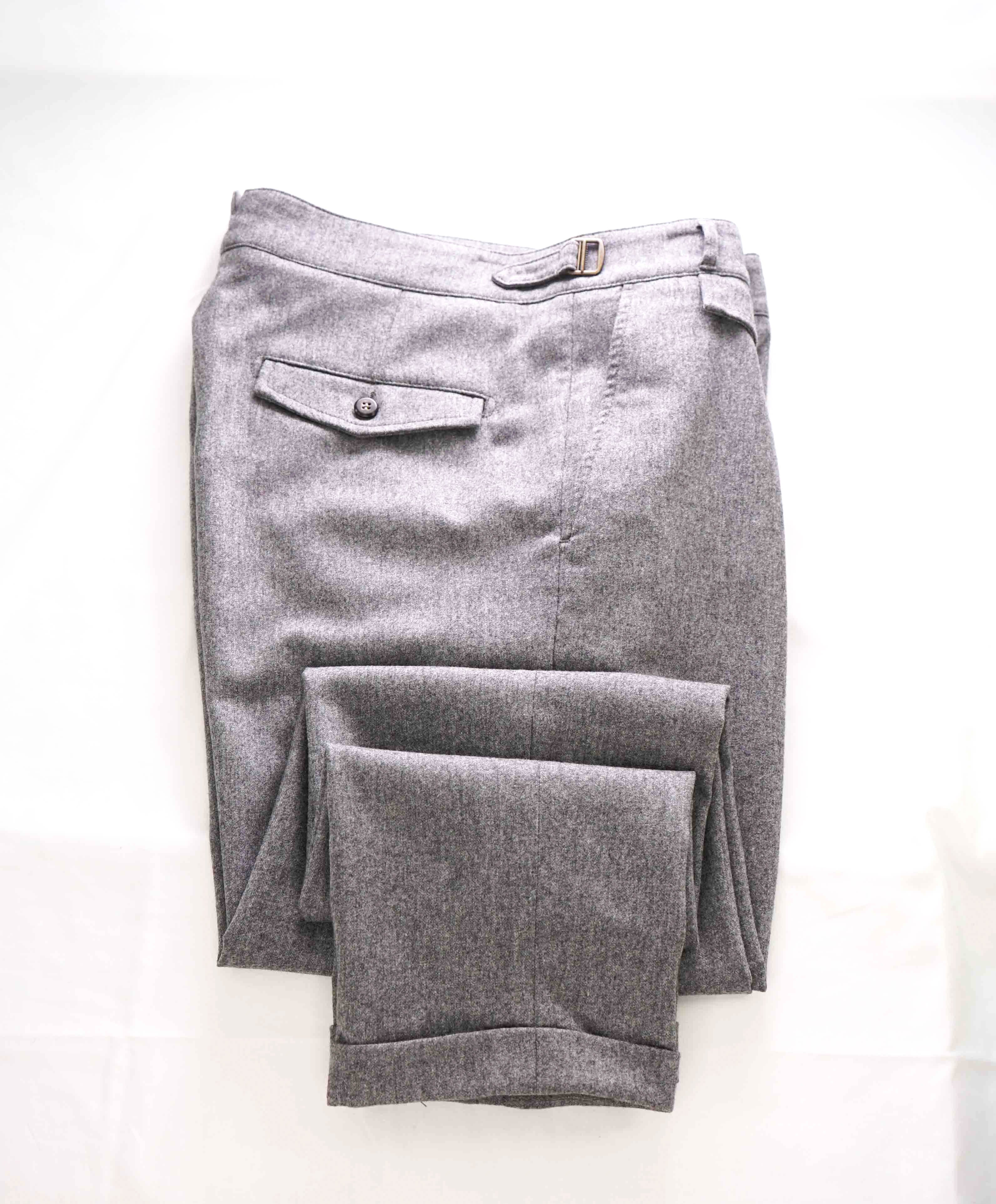 $695 ELEVENTY - *SIDE TAB* CASHMERE/WOOL Belted Neapolitan Dress Pant- 33W