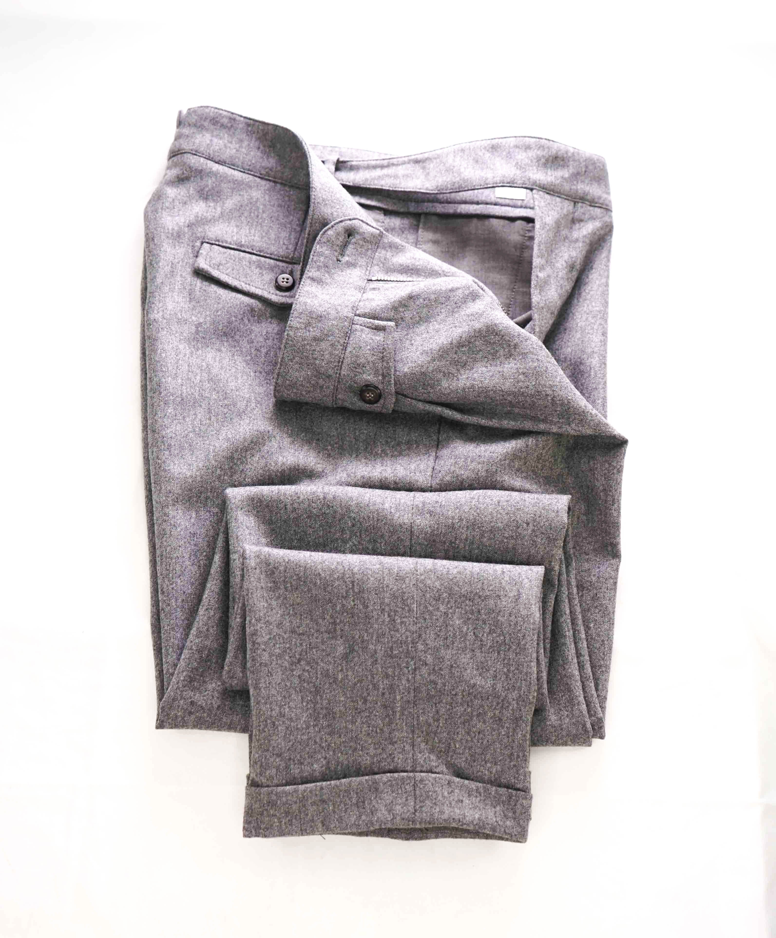$695 ELEVENTY - *SIDE TAB* CASHMERE/WOOL Belted Neapolitan Dress Pant- 33W