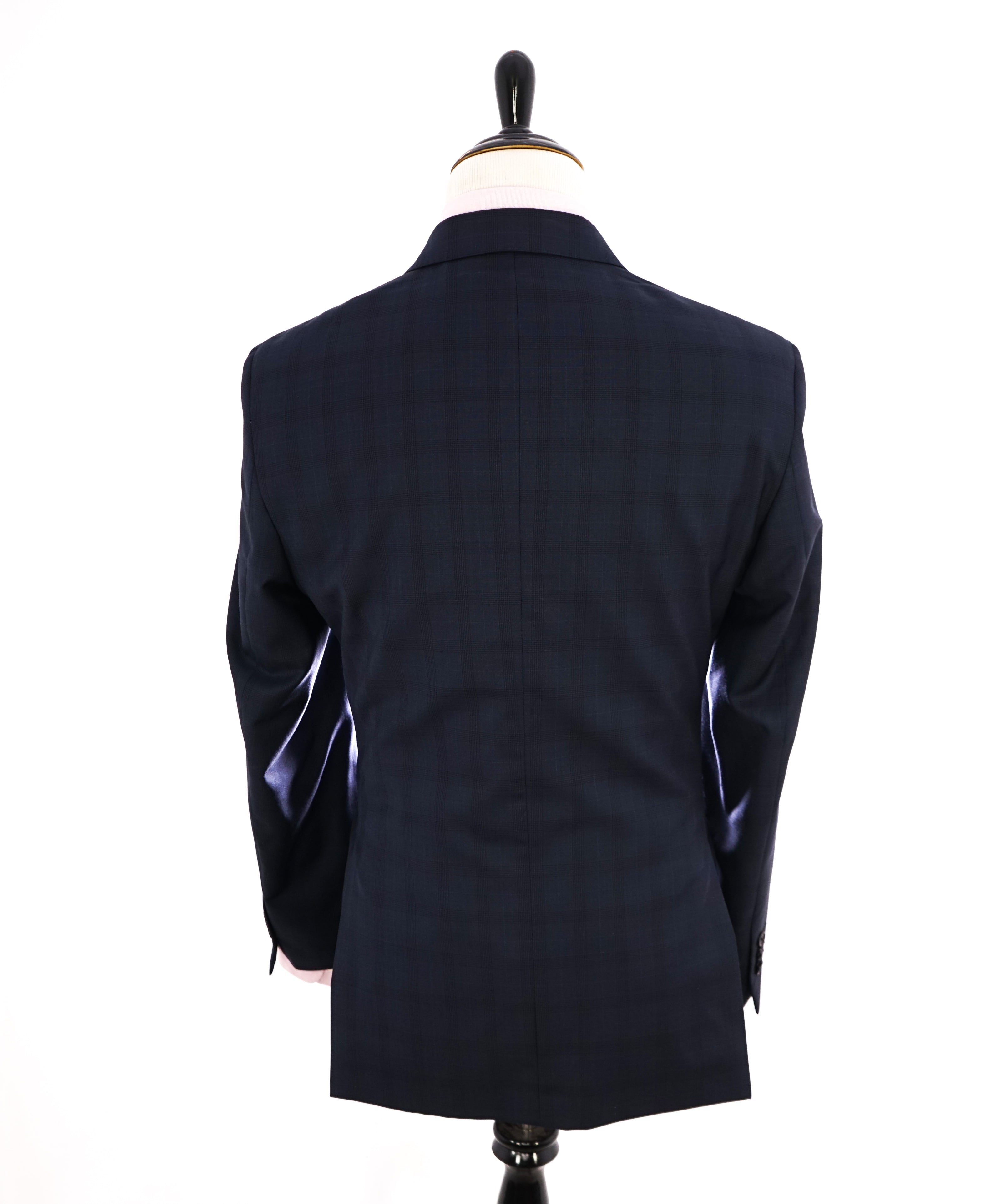 ERMENEGILDO ZEGNA - By SAKS FIFTH AVENUE "Classic" Blue Plaid Check Suit - 42R