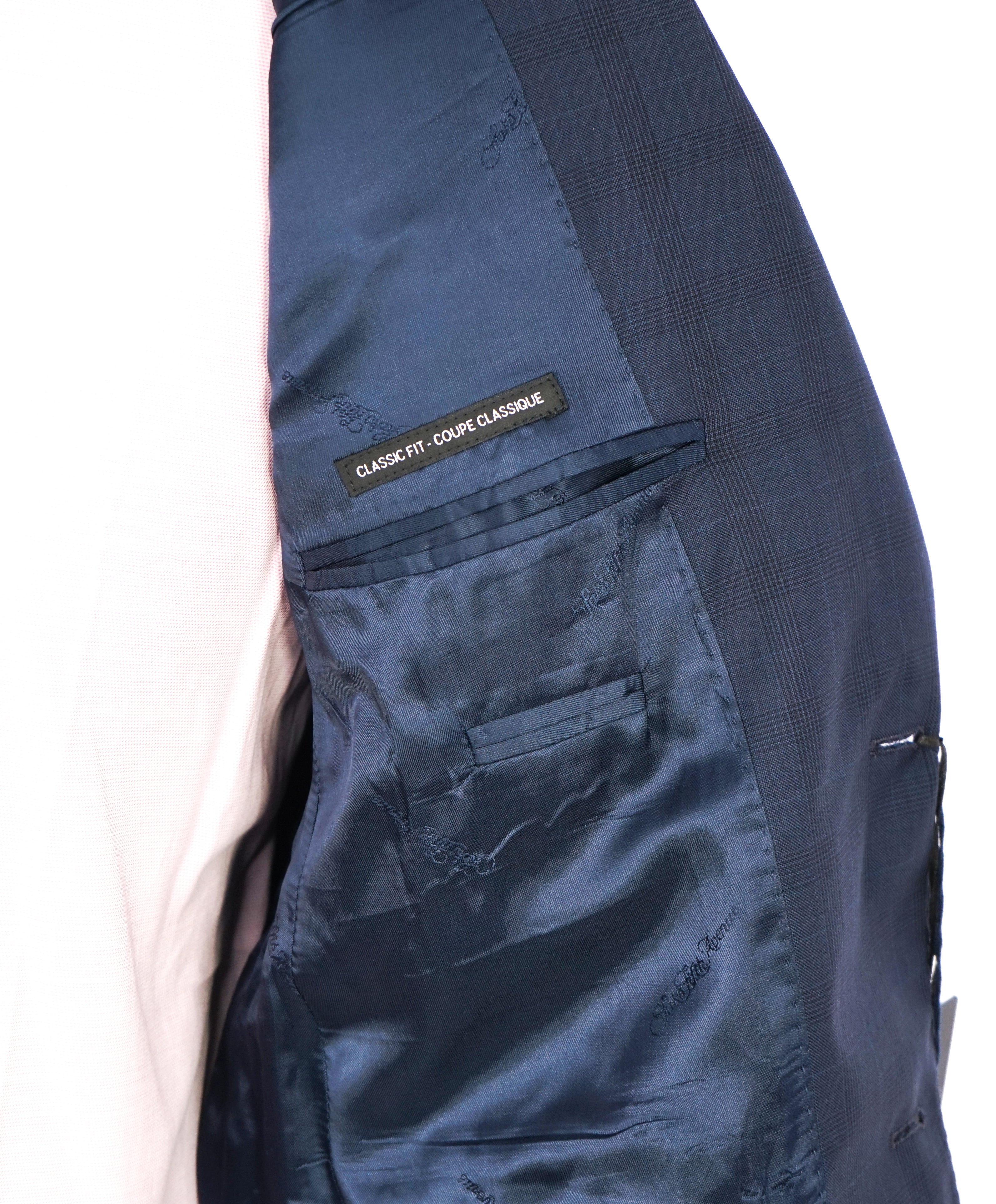 ERMENEGILDO ZEGNA - By SAKS FIFTH AVENUE "Classic" Blue Plaid Check Suit - 42R