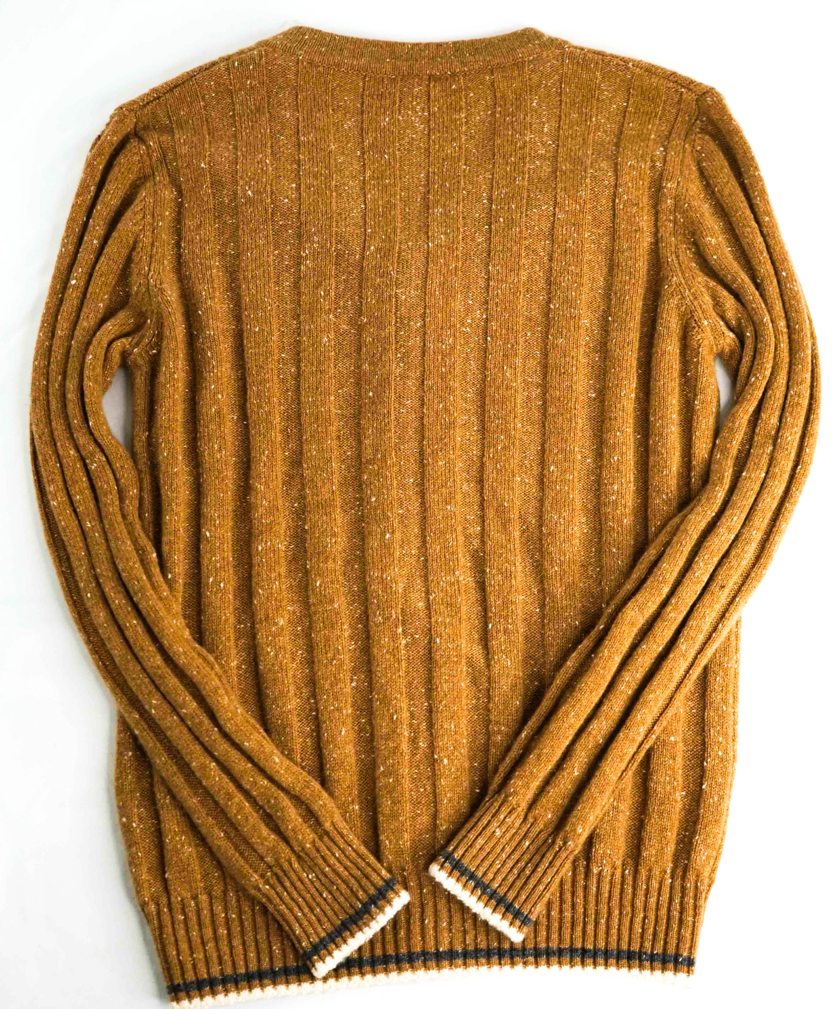 $845 ELEVENTY - *PURE CASHMERE* Brown Fleck MOP Cardigan Sweater - M