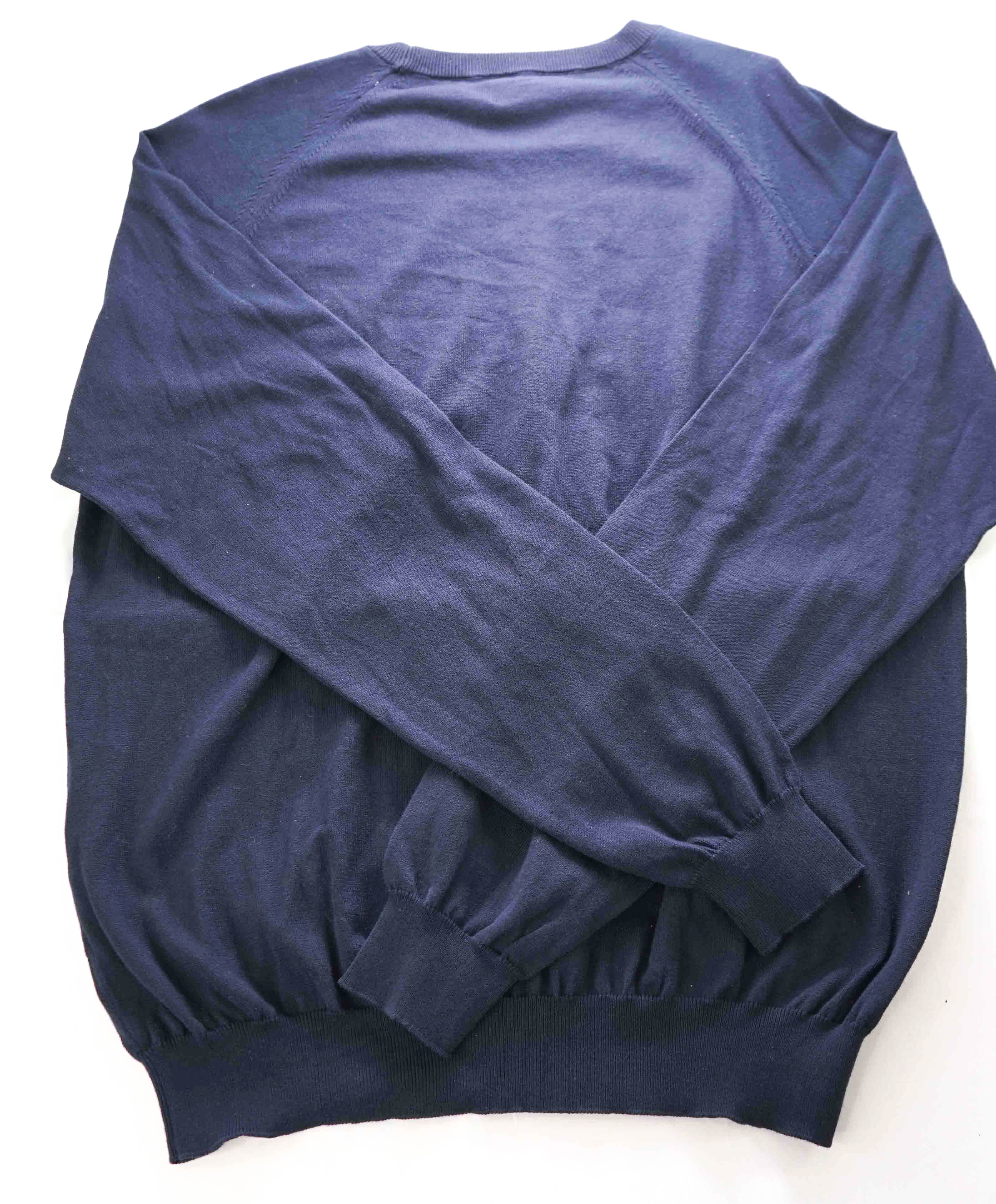 $545 ELEVENTY - "LOS ANGELES" Blue Crewneck Cotton Sweater - XXL