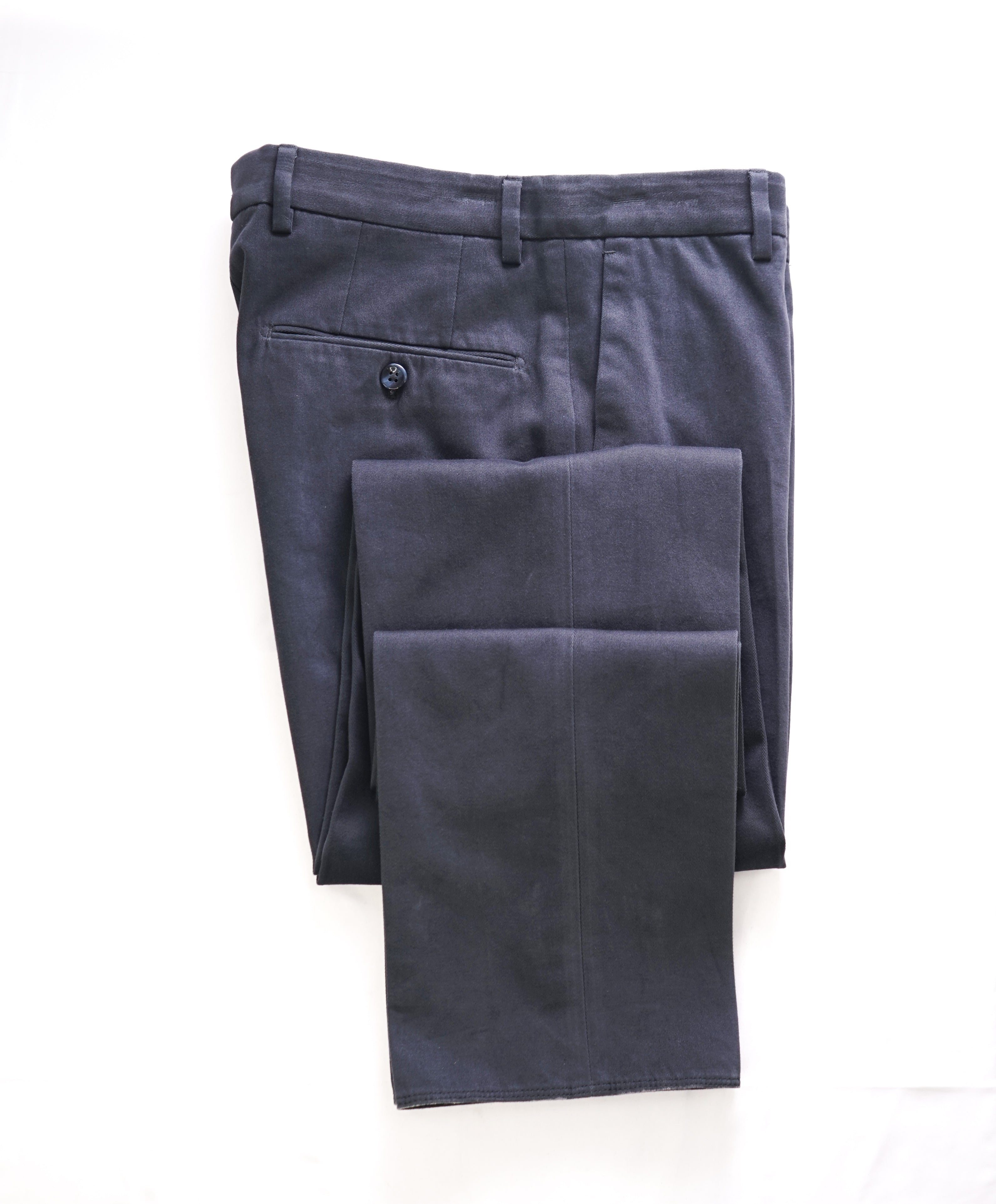 INCOTEX - WOOL/COTTON Flat Front Gray Blue Pants - 30W