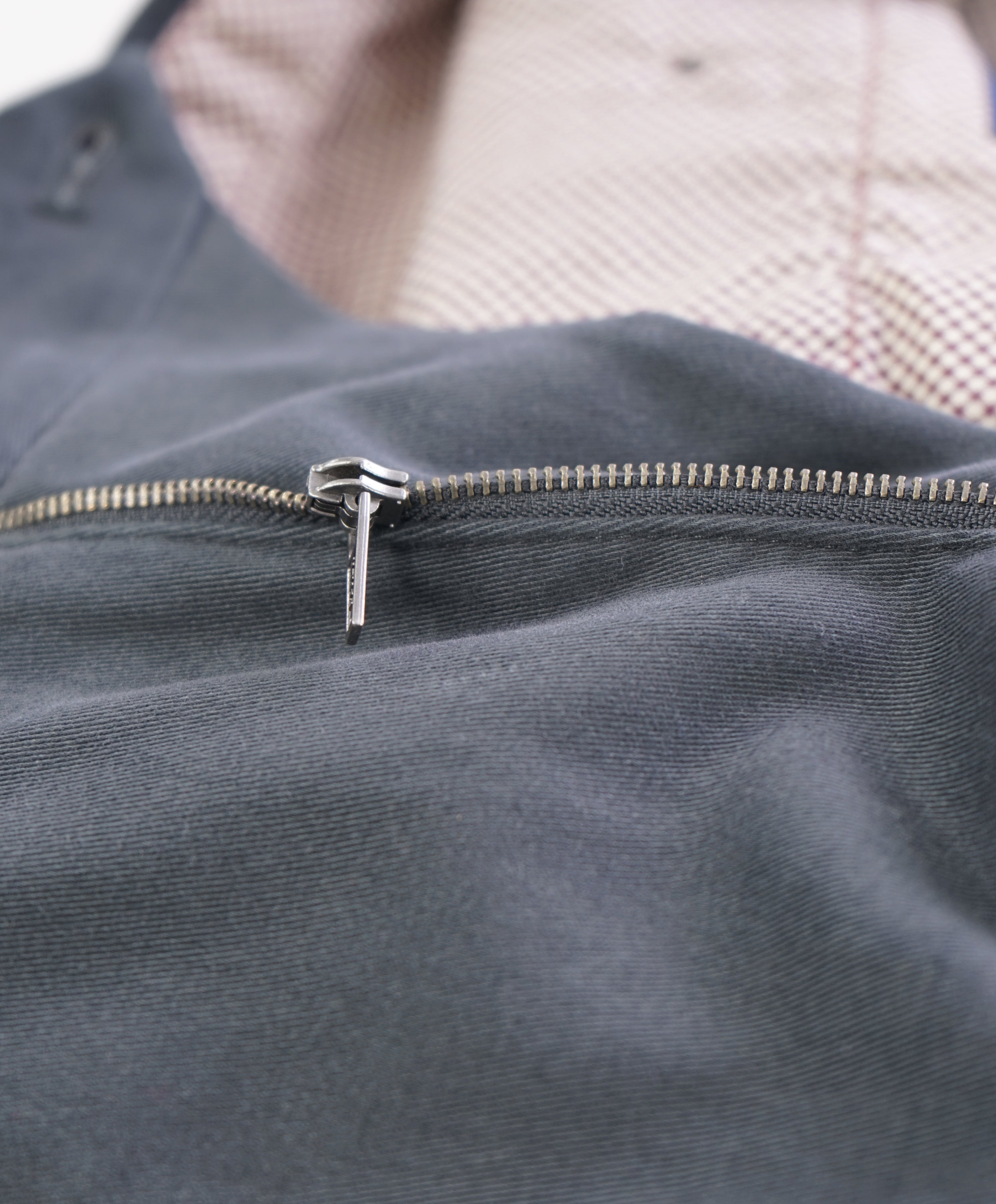 INCOTEX - WOOL/COTTON Flat Front Gray Blue Pants - 30W