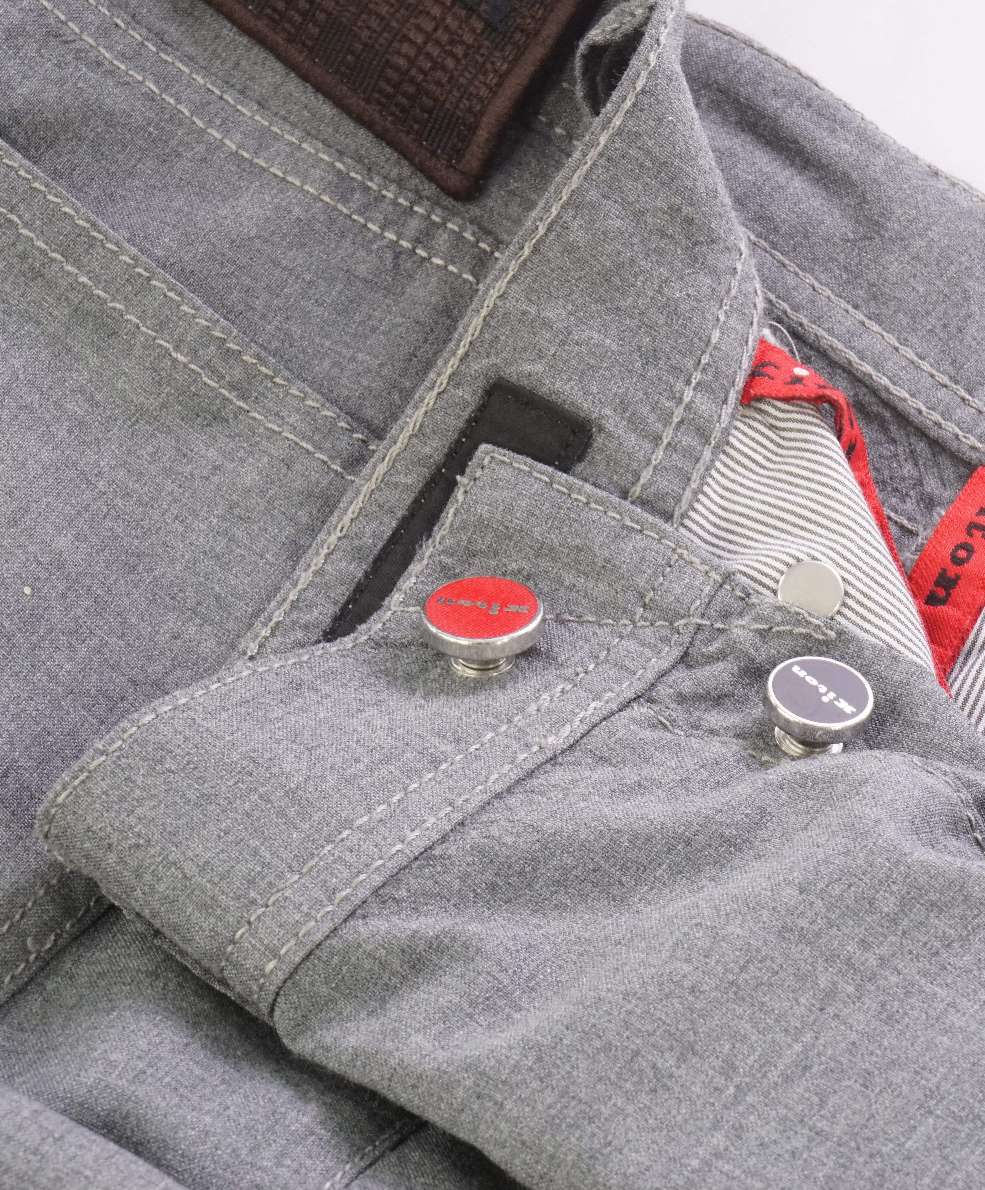 KITON - LOGO TAG & BUTTONS 5-Pocket Wool Dress Pants - 32W