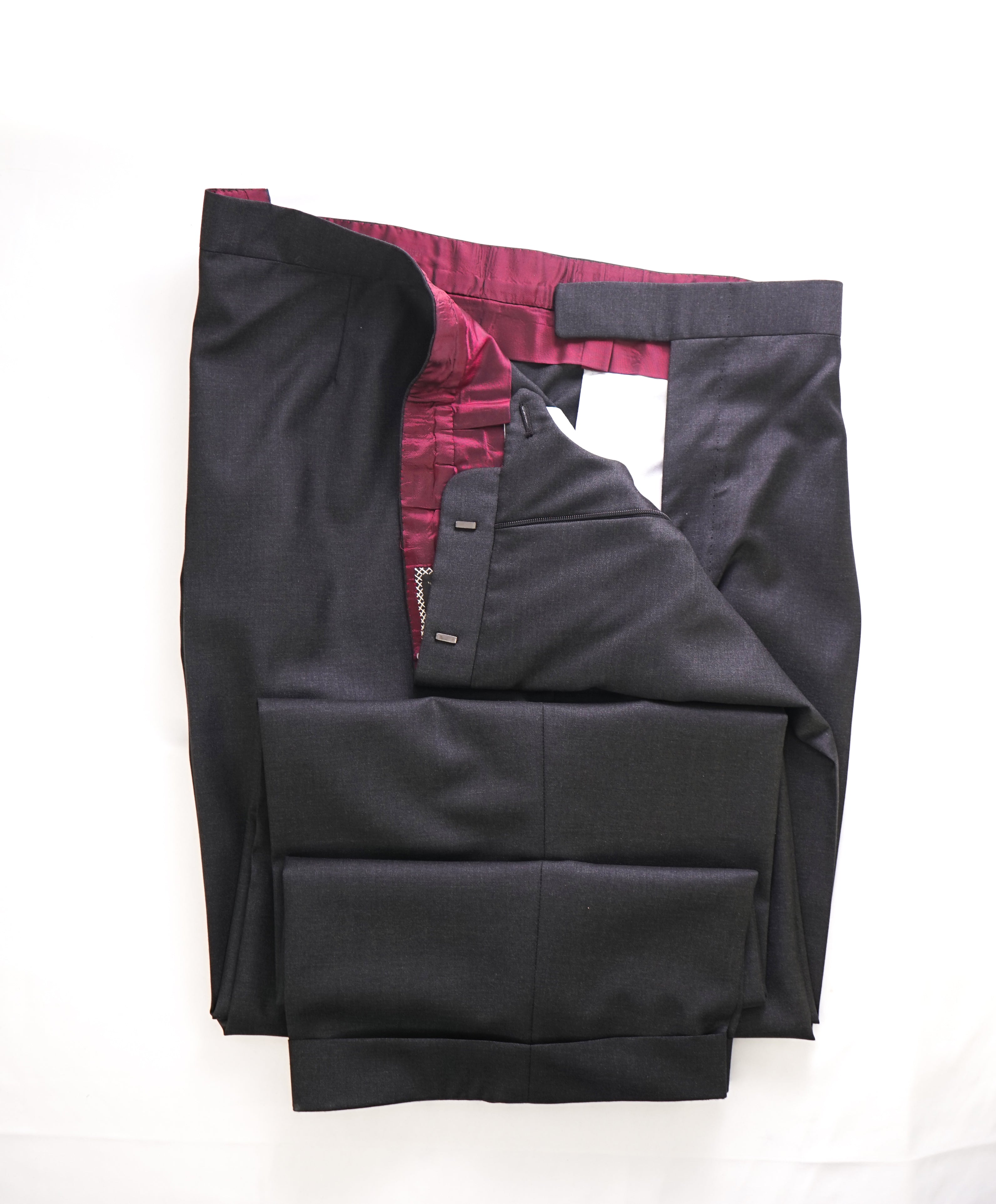 BRIONI - Super 150's SILK LINED "DELTA" Gray Dress Pants - 42W