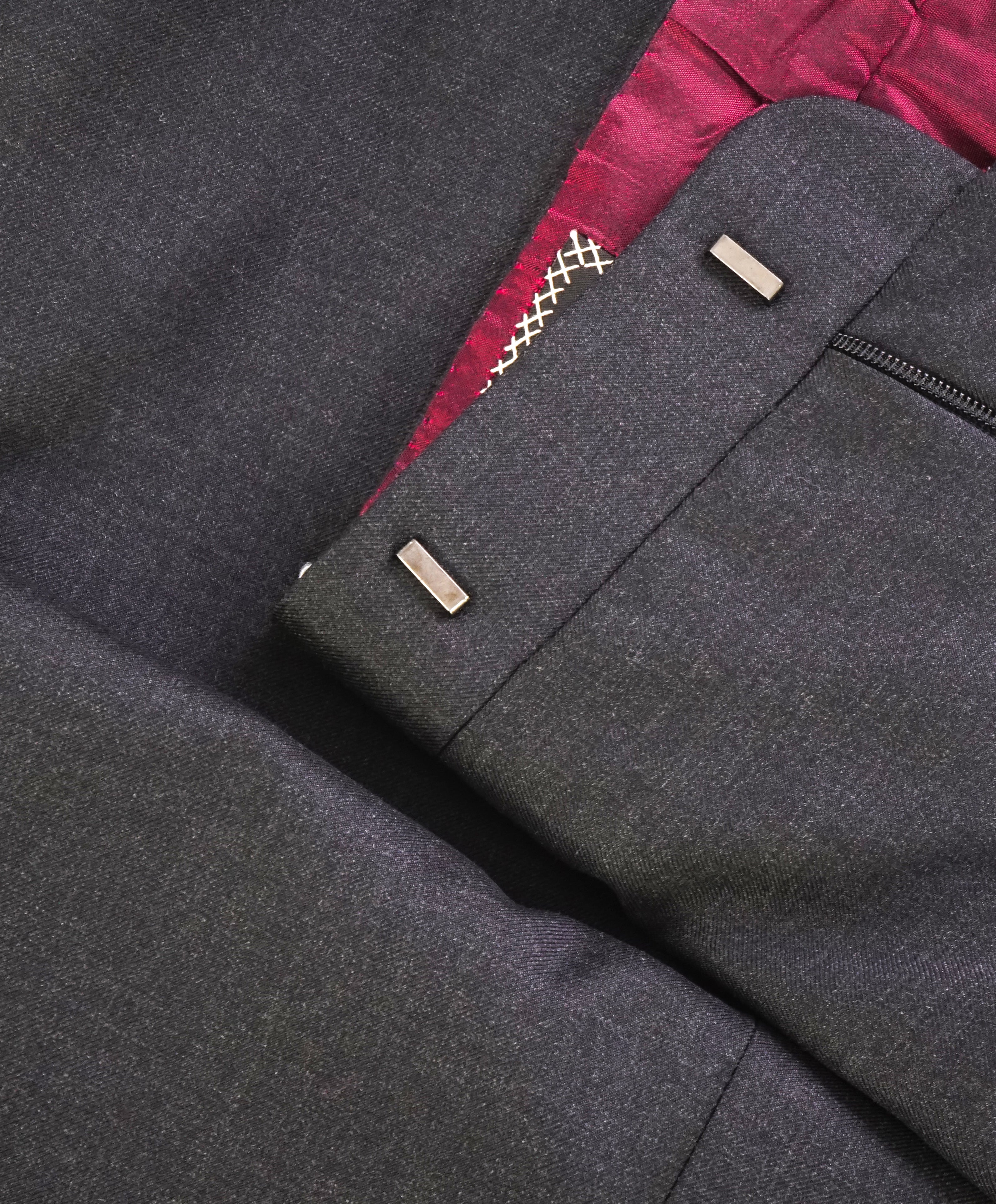 BRIONI - Super 150's SILK LINED "DELTA" Gray Dress Pants - 42W