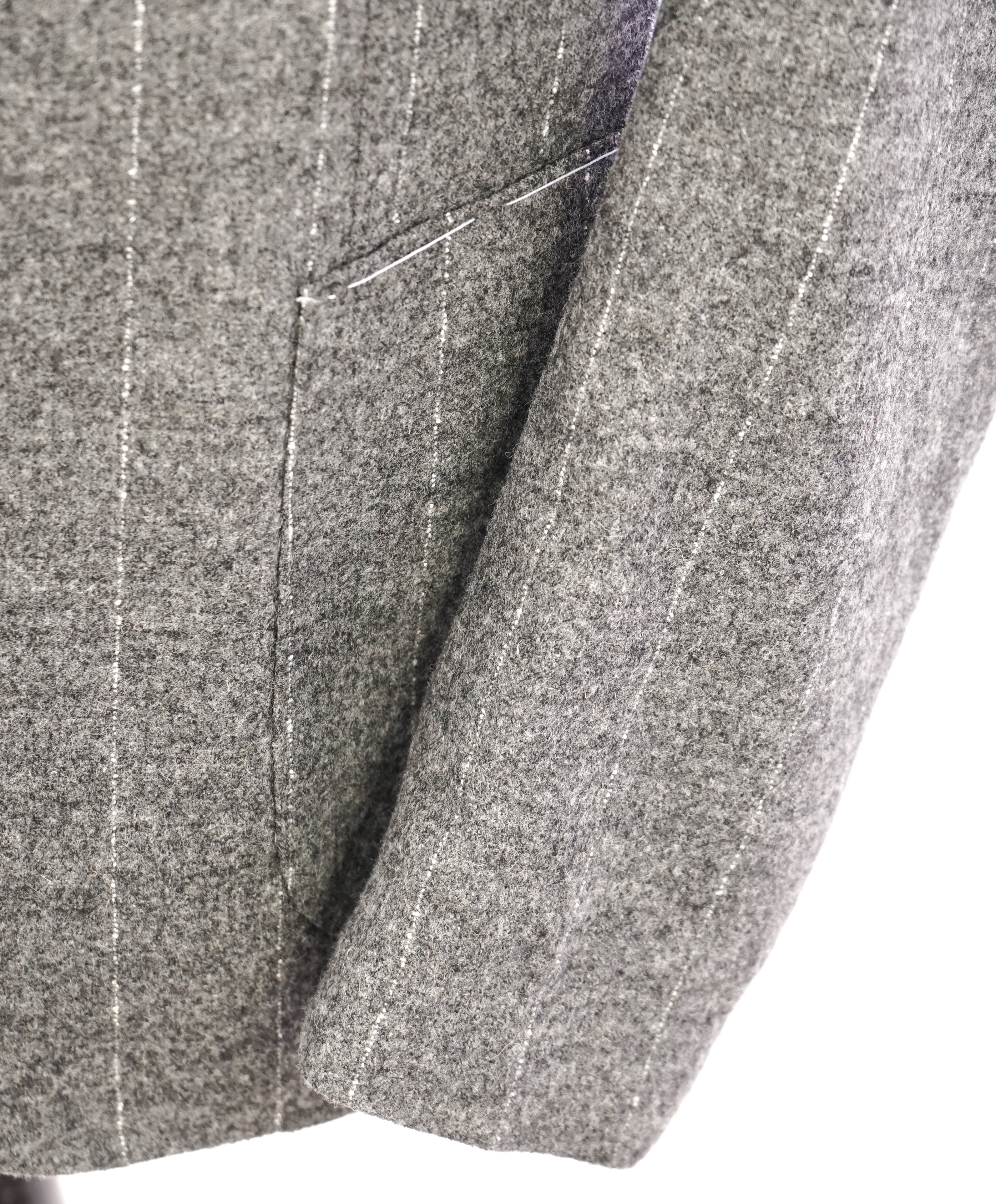 MAXI HO - By ELEVENTY CASHMERE Blend Gray Chalk Stripe Suit - 44S