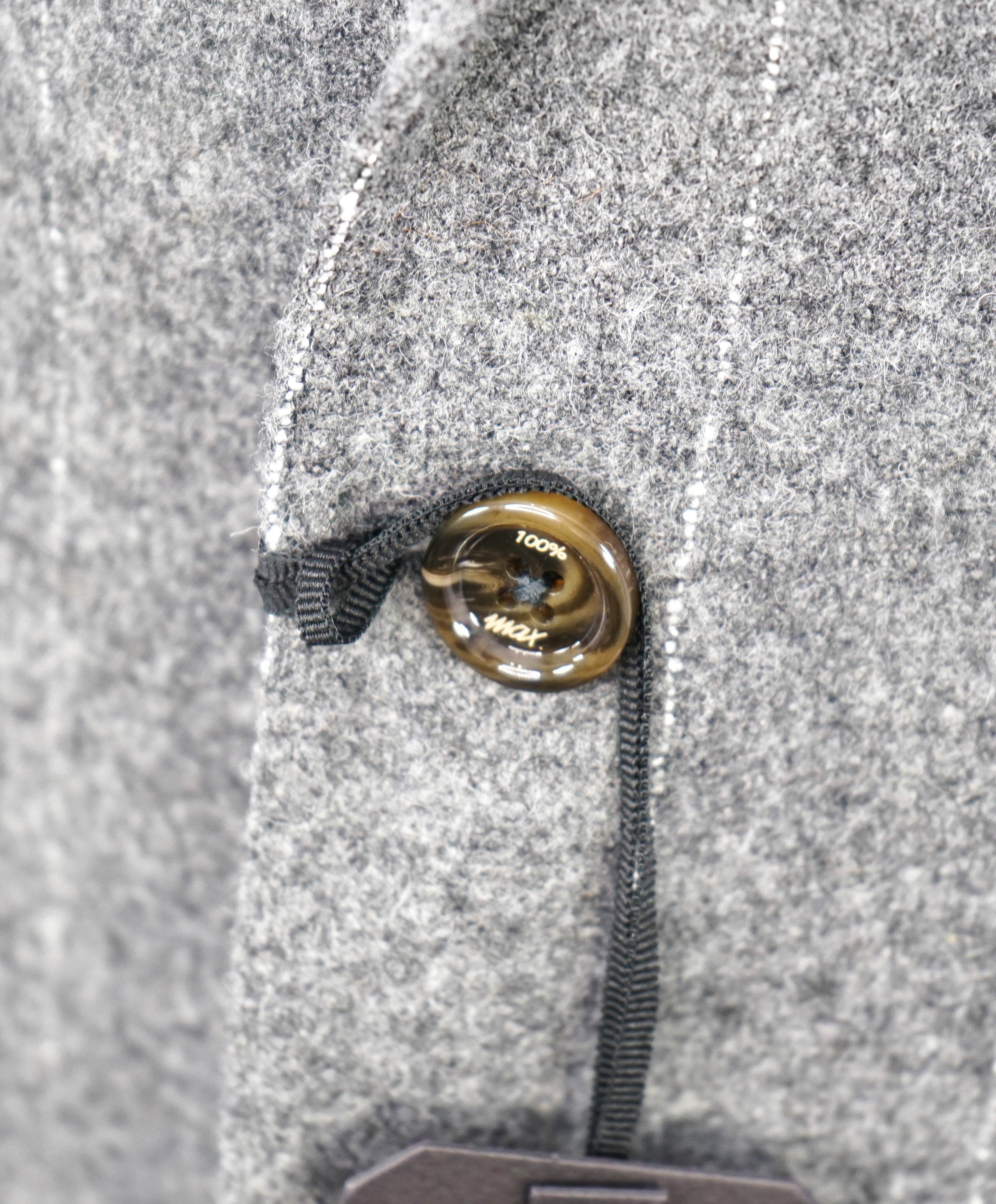 MAXI HO - By ELEVENTY CASHMERE Blend Gray Chalk Stripe Suit - 44S