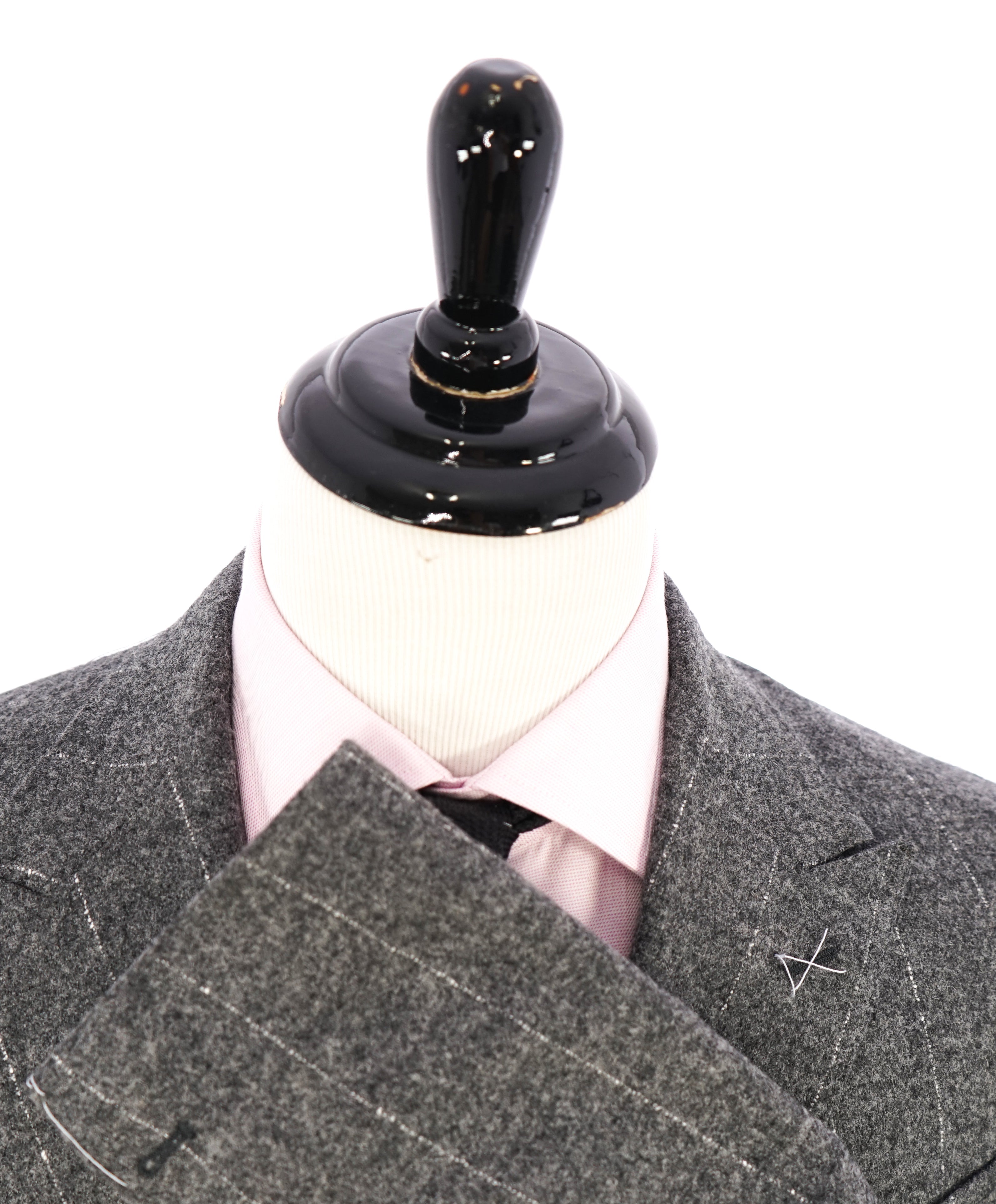 MAXI HO - By ELEVENTY CASHMERE Blend Gray Chalk Stripe Suit - 44S