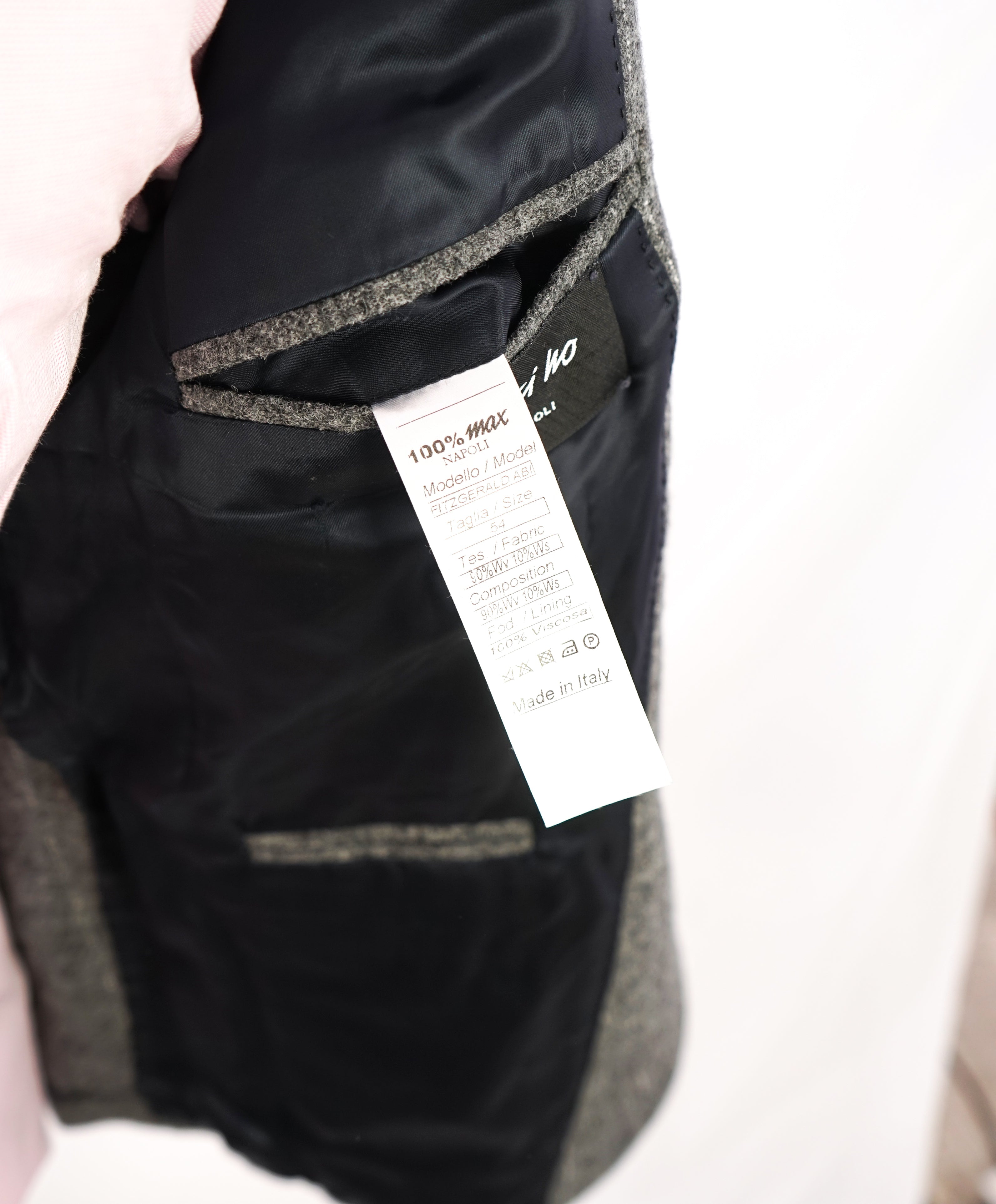 MAXI HO - By ELEVENTY CASHMERE Blend Gray Chalk Stripe Suit - 44S