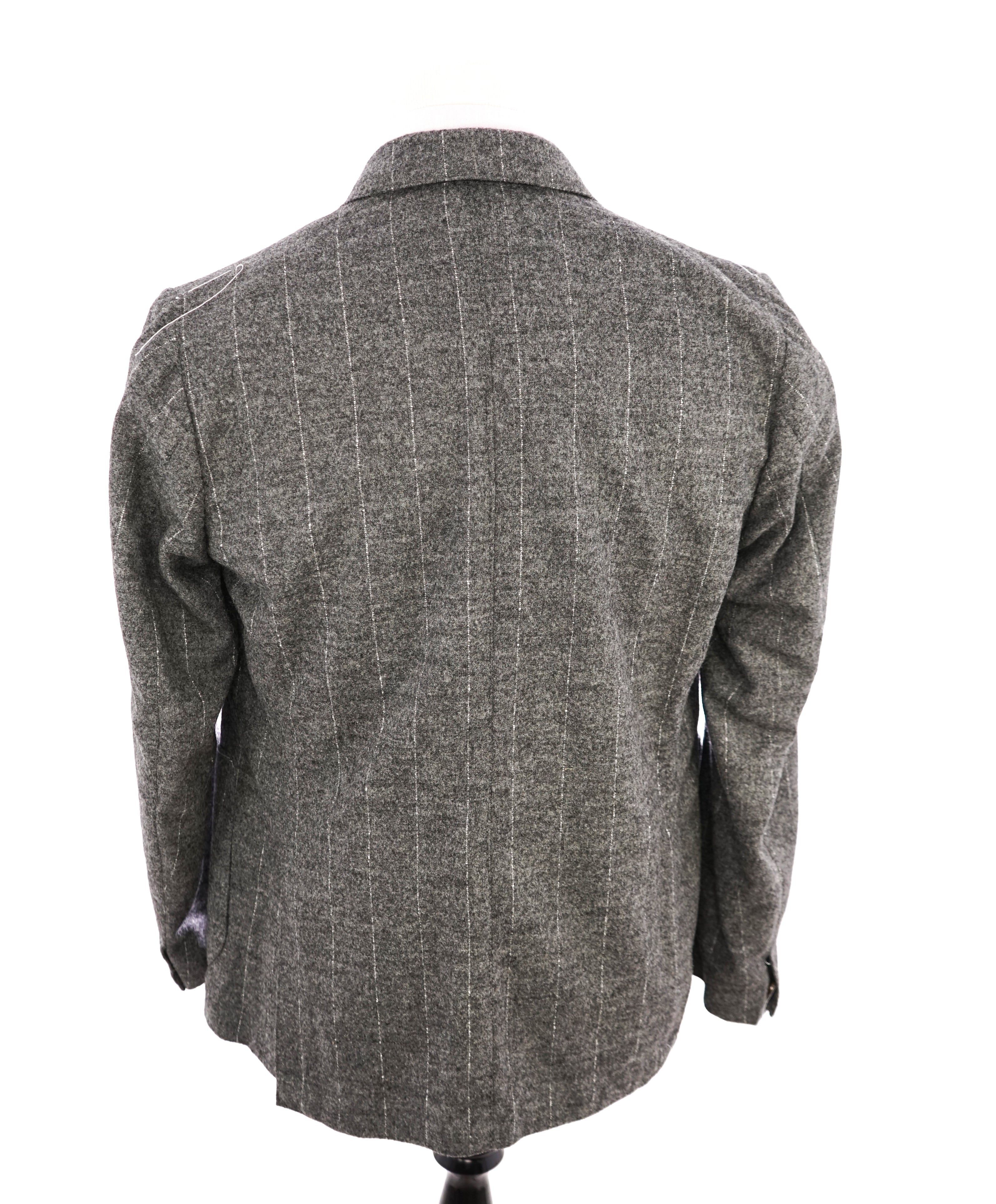 MAXI HO - By ELEVENTY CASHMERE Blend Gray Chalk Stripe Suit - 44S