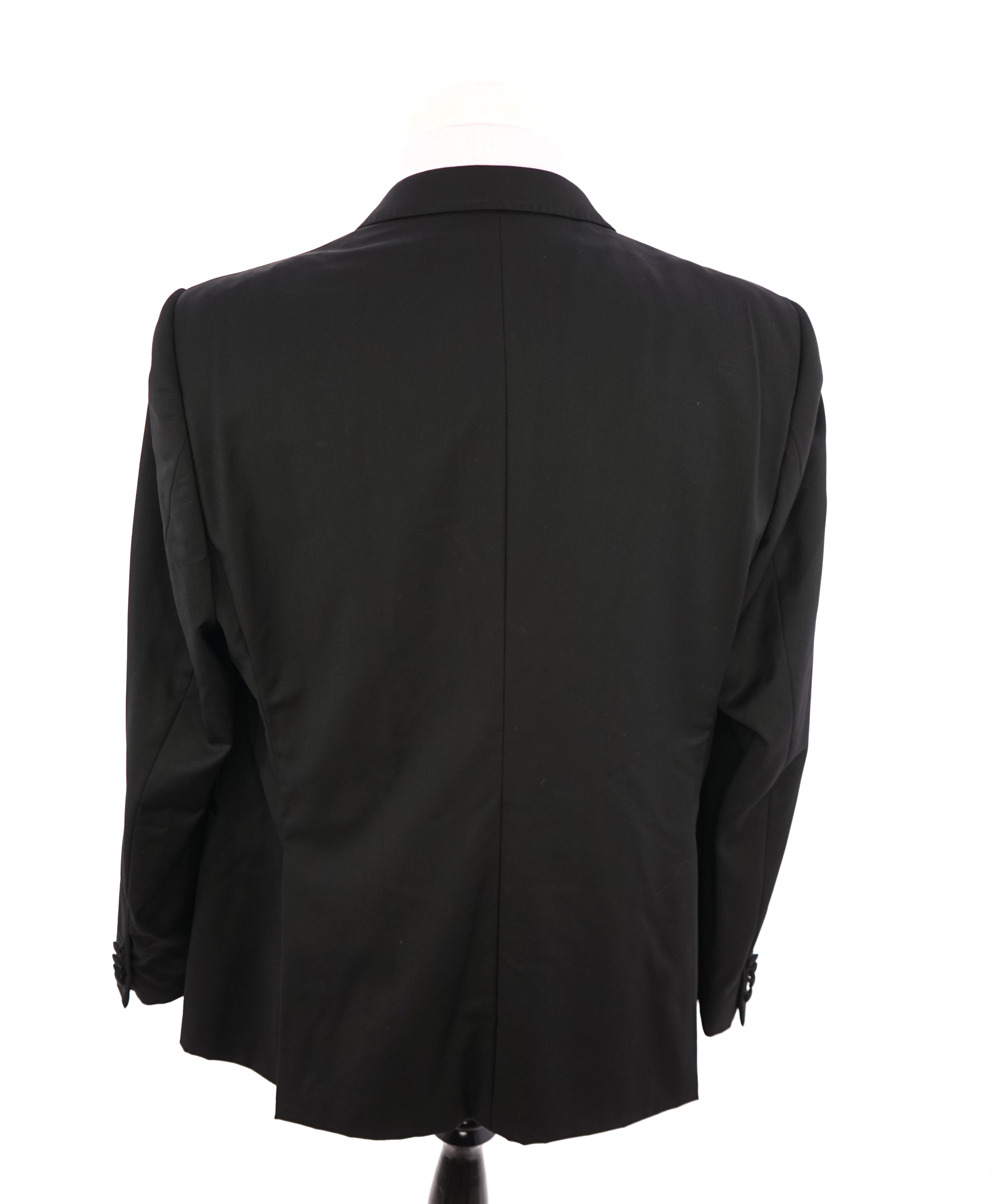 ARMANI COLLEZIONI - "M Line" Slim Peak Lapel Black Tuxedo Suit - 48R