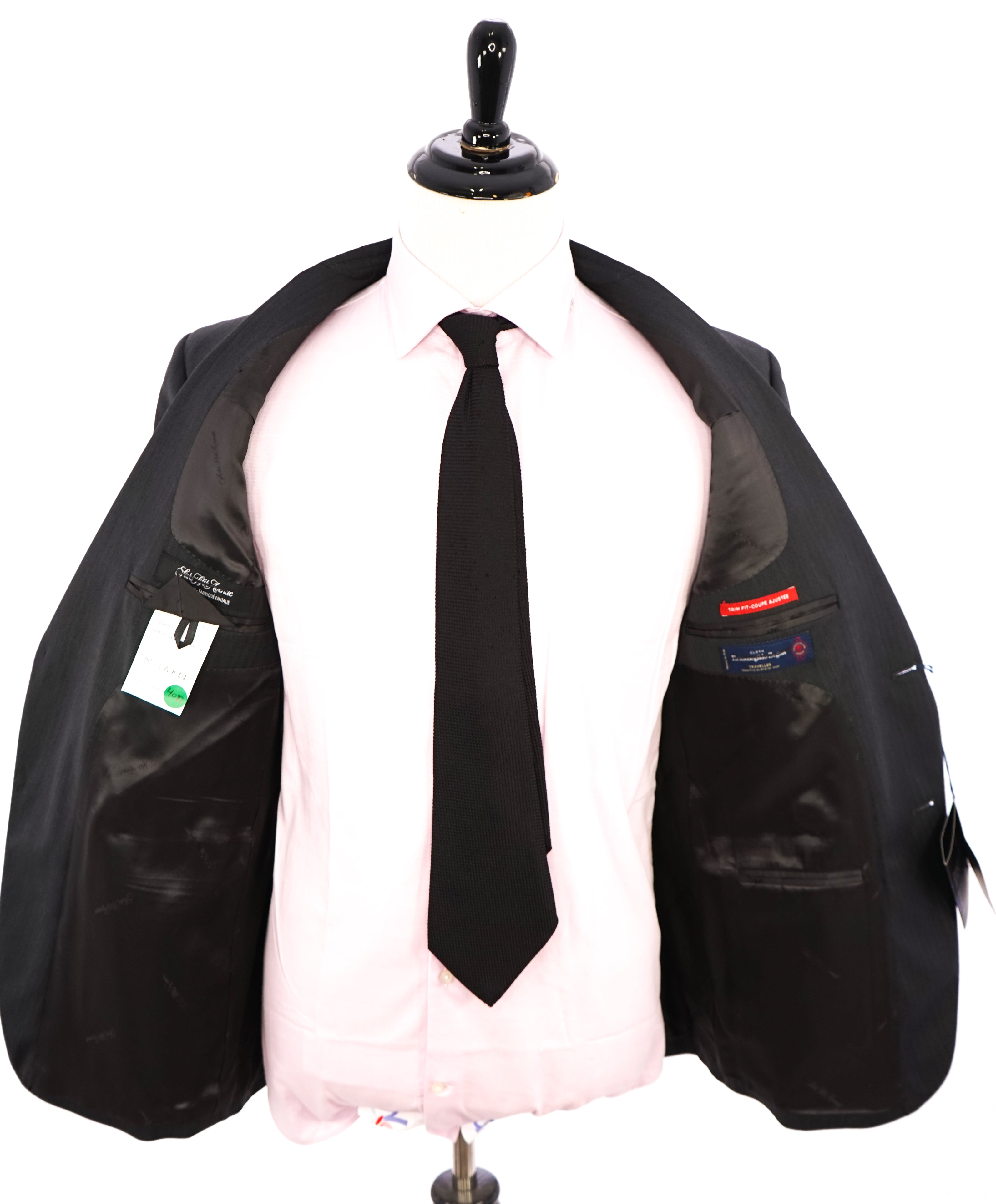 ERMENEGILDO ZEGNA - By SAKS FIFTH AVENUE Herringbone Gray Suit - 44R