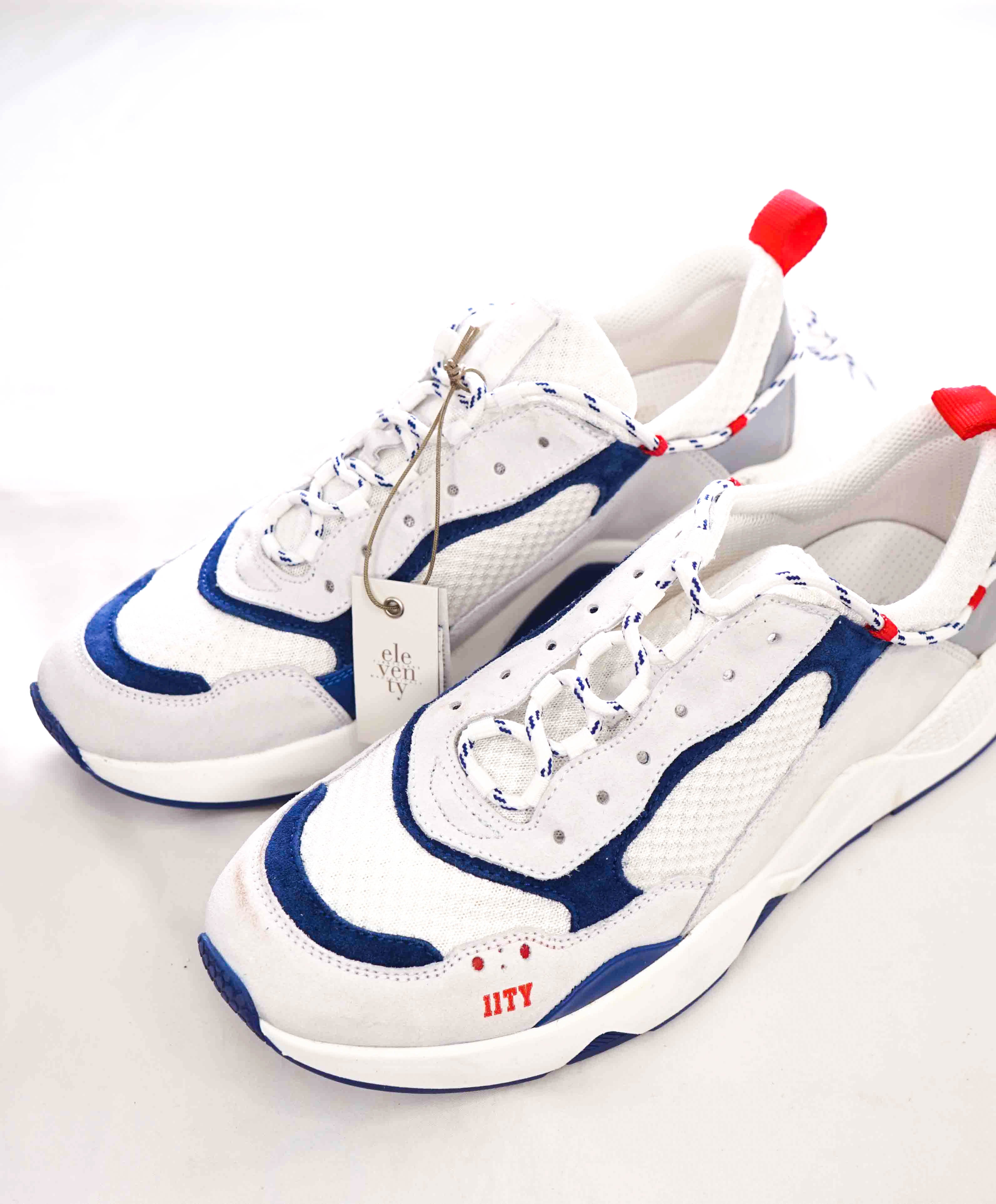 $495 ELEVENTY - 11ty Triple S Mixed Media Unique Sneaker - 10 US (43EU)