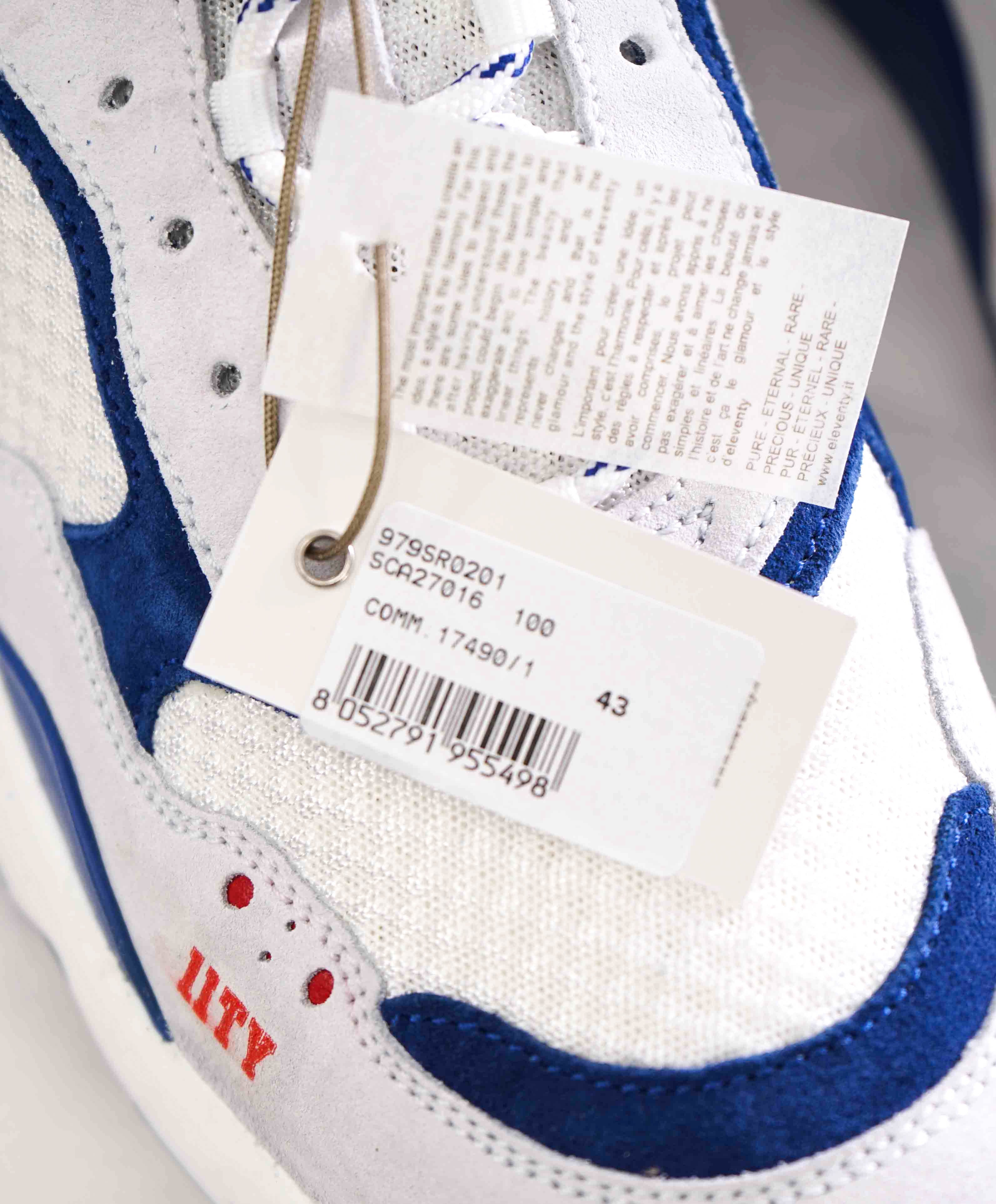 $495 ELEVENTY - 11ty Triple S Mixed Media Unique Sneaker - 10 US (43EU)