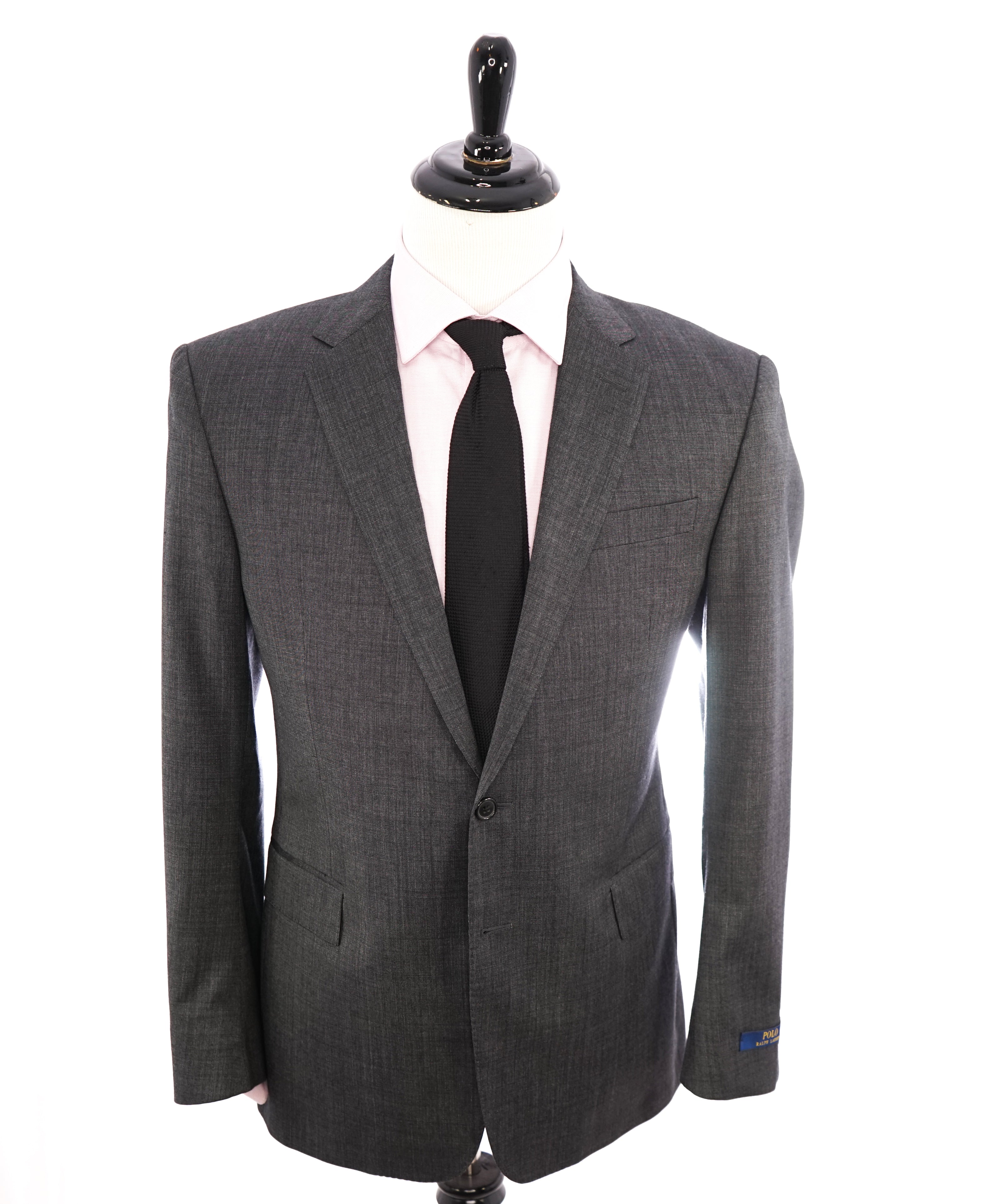 RALPH LAUREN BLUE LABEL "POLO" - Gray Wool Suit W Side Tabs - 42R 38W