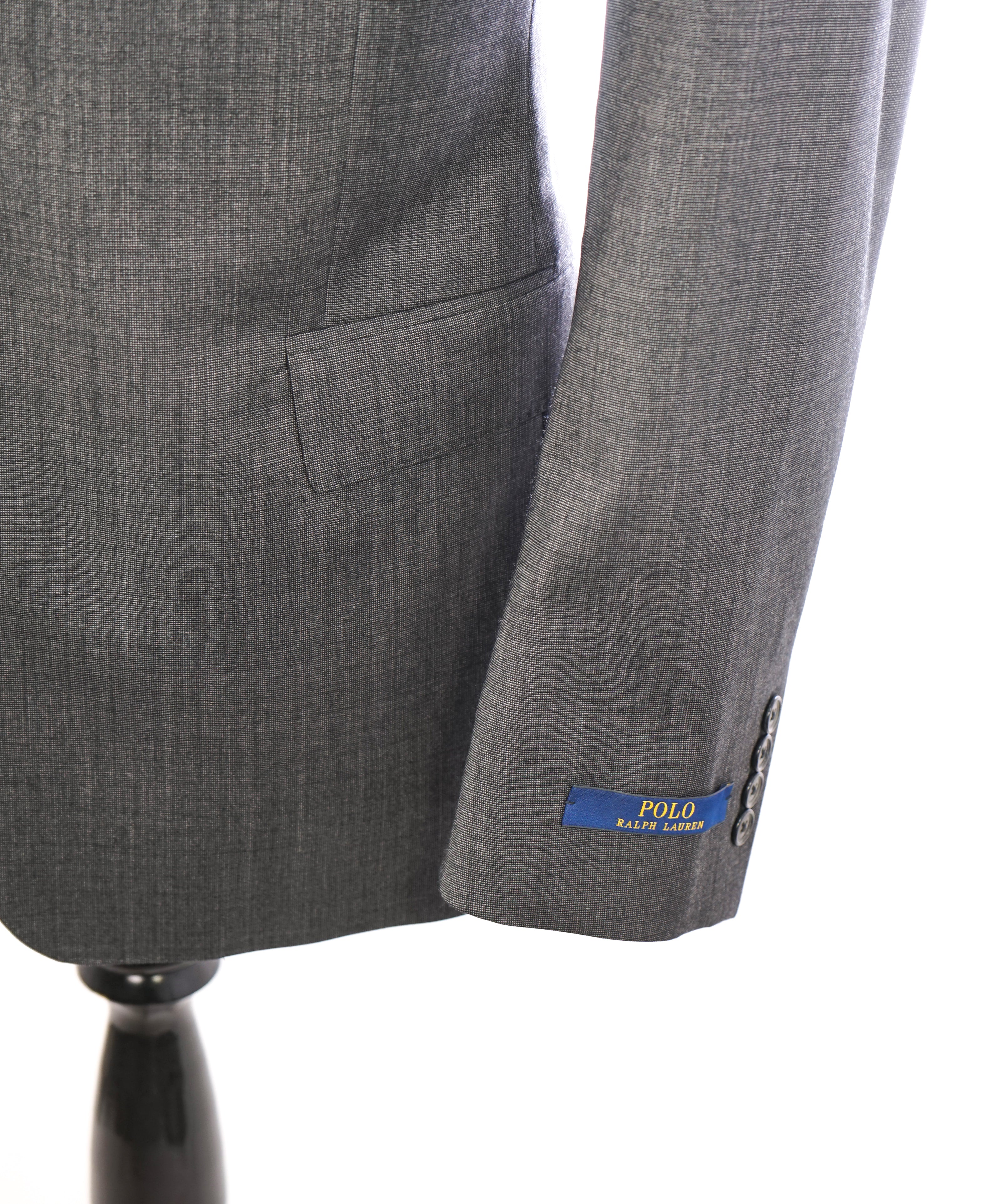 RALPH LAUREN BLUE LABEL "POLO" - Gray Wool Suit W Side Tabs - 42R 38W