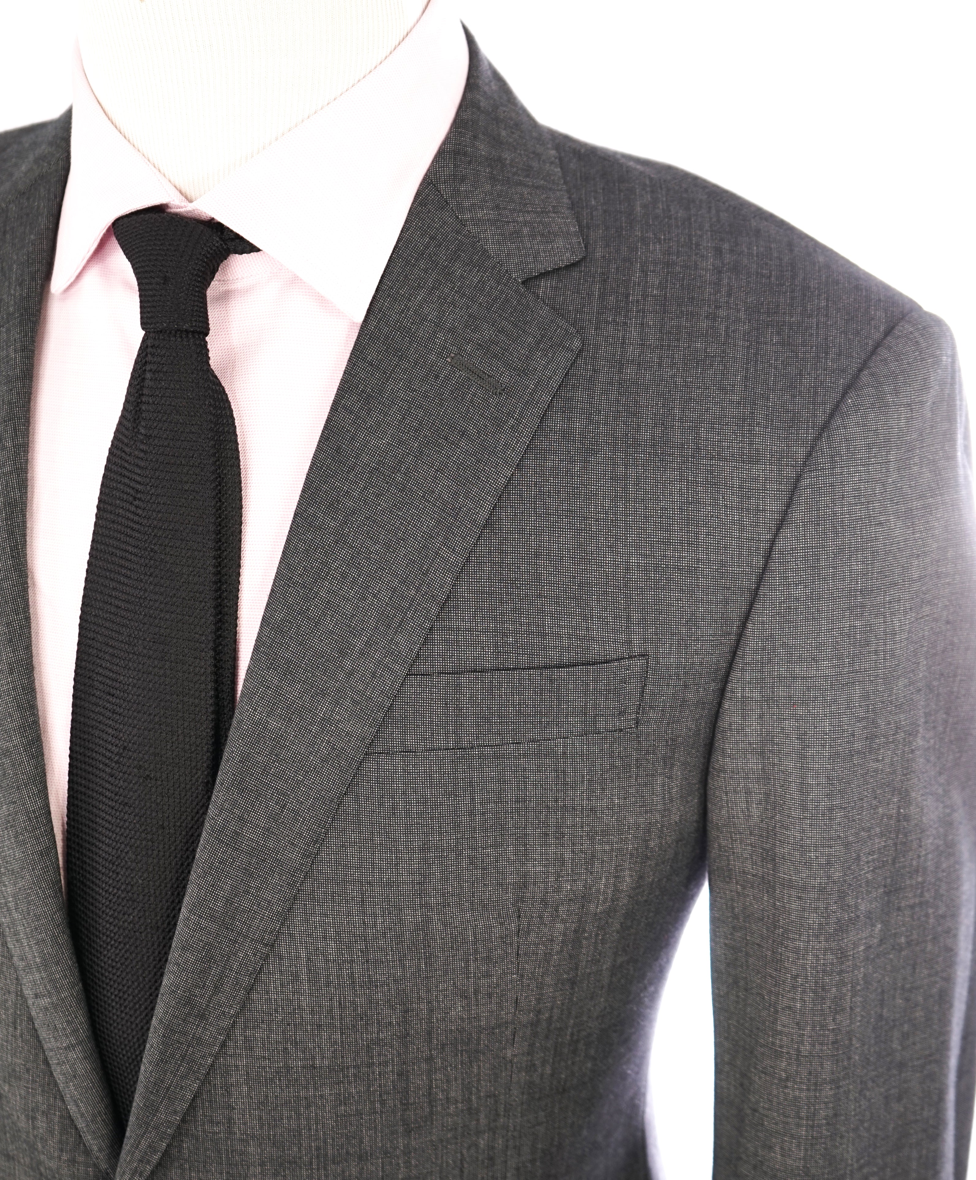RALPH LAUREN BLUE LABEL "POLO" - Gray Wool Suit W Side Tabs - 42R 38W
