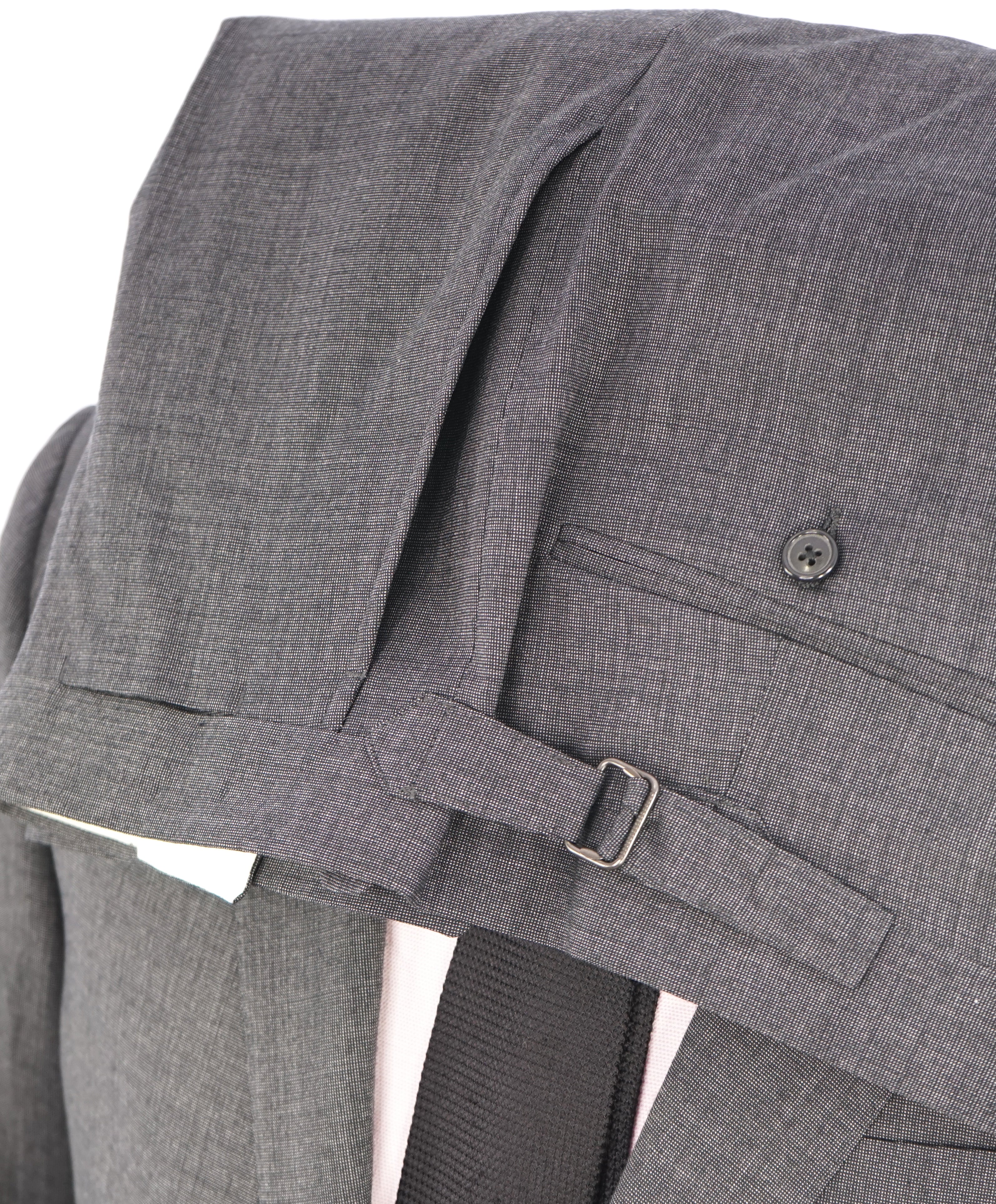 RALPH LAUREN BLUE LABEL "POLO" - Gray Wool Suit W Side Tabs - 42R 38W