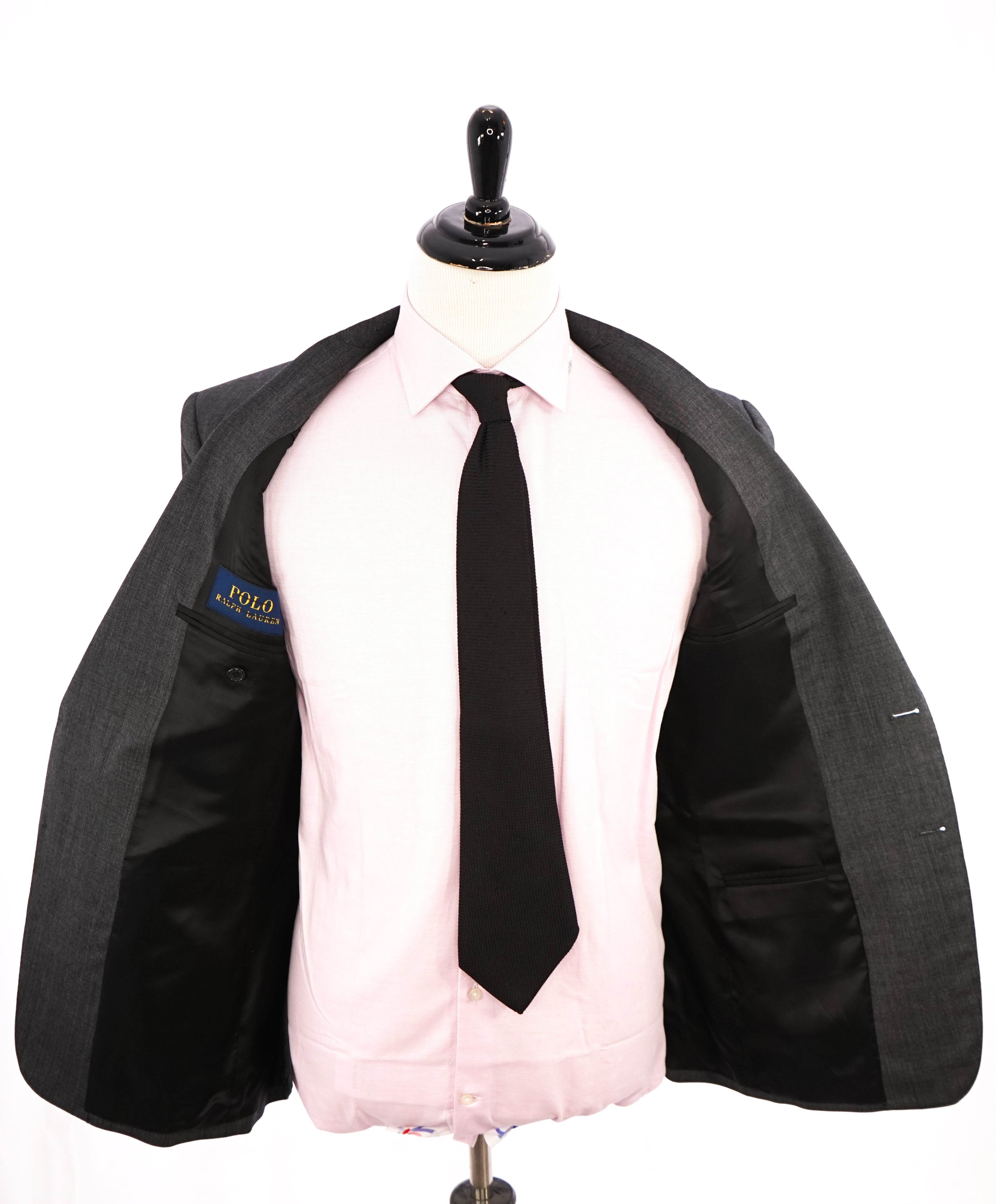 $1,095 RALPH LAUREN BLUE LABEL "POLO" Gray Wool Suit W Side Tabs - 42R 38W