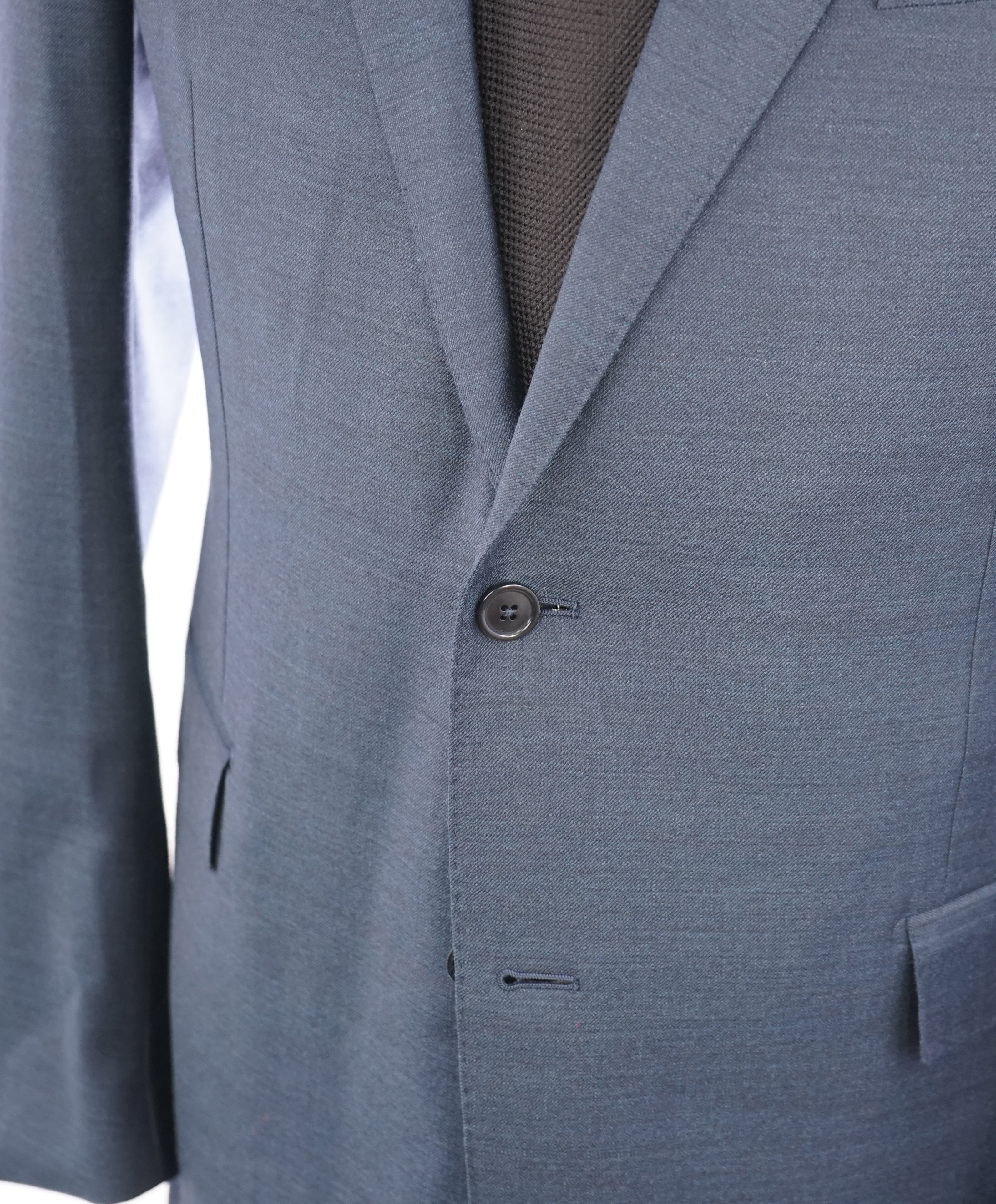 ERMENEGILDO ZEGNA -“ACHILLFARM" SILK Blend BLUE/GREEN Solid Suit - 44L