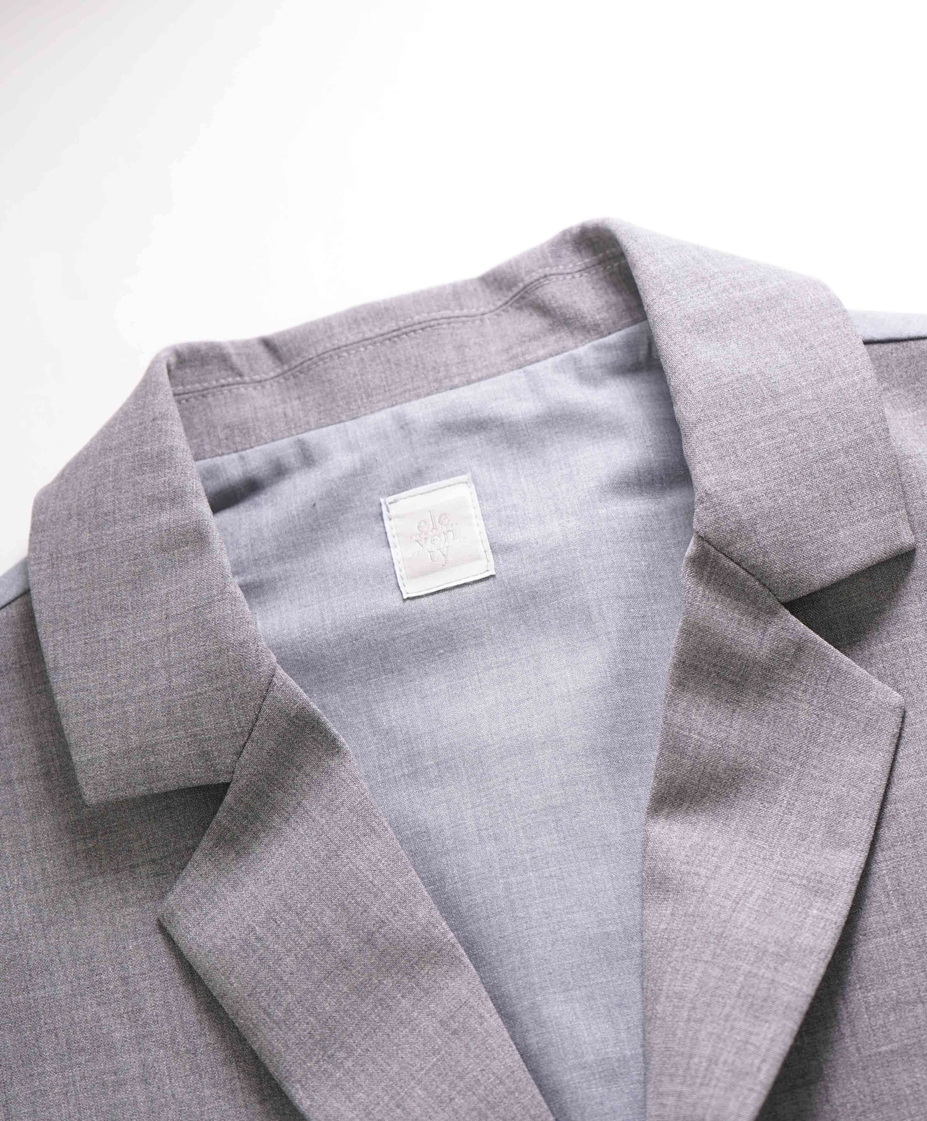 $445 ELEVENTY - *WOOL* Lapel Collared Gray Waistcoat Vest - 40R (M)