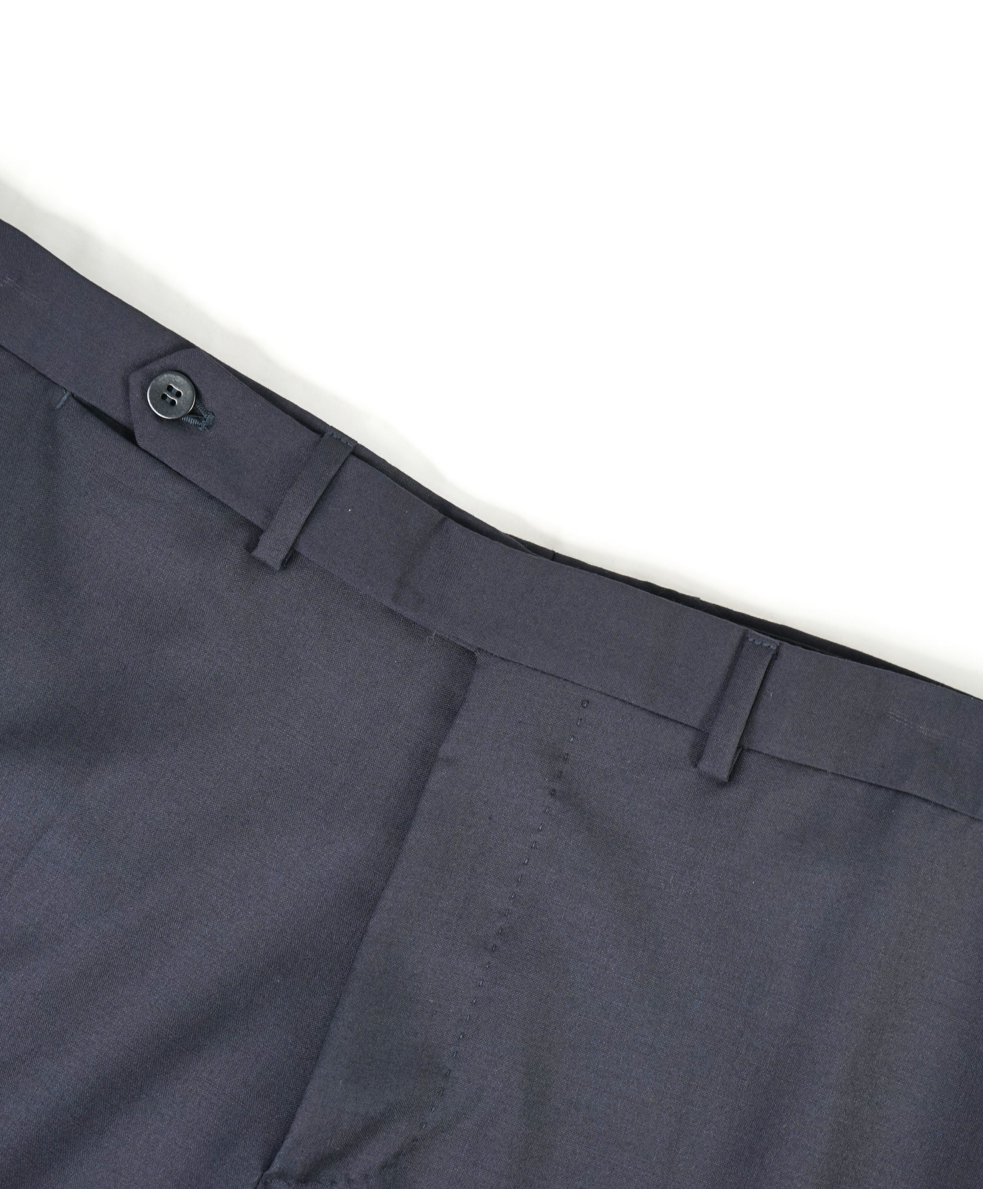 EIDOS - "ELONGATED WAIST TAB" Navy Pure Wool Dress Pants - 39W