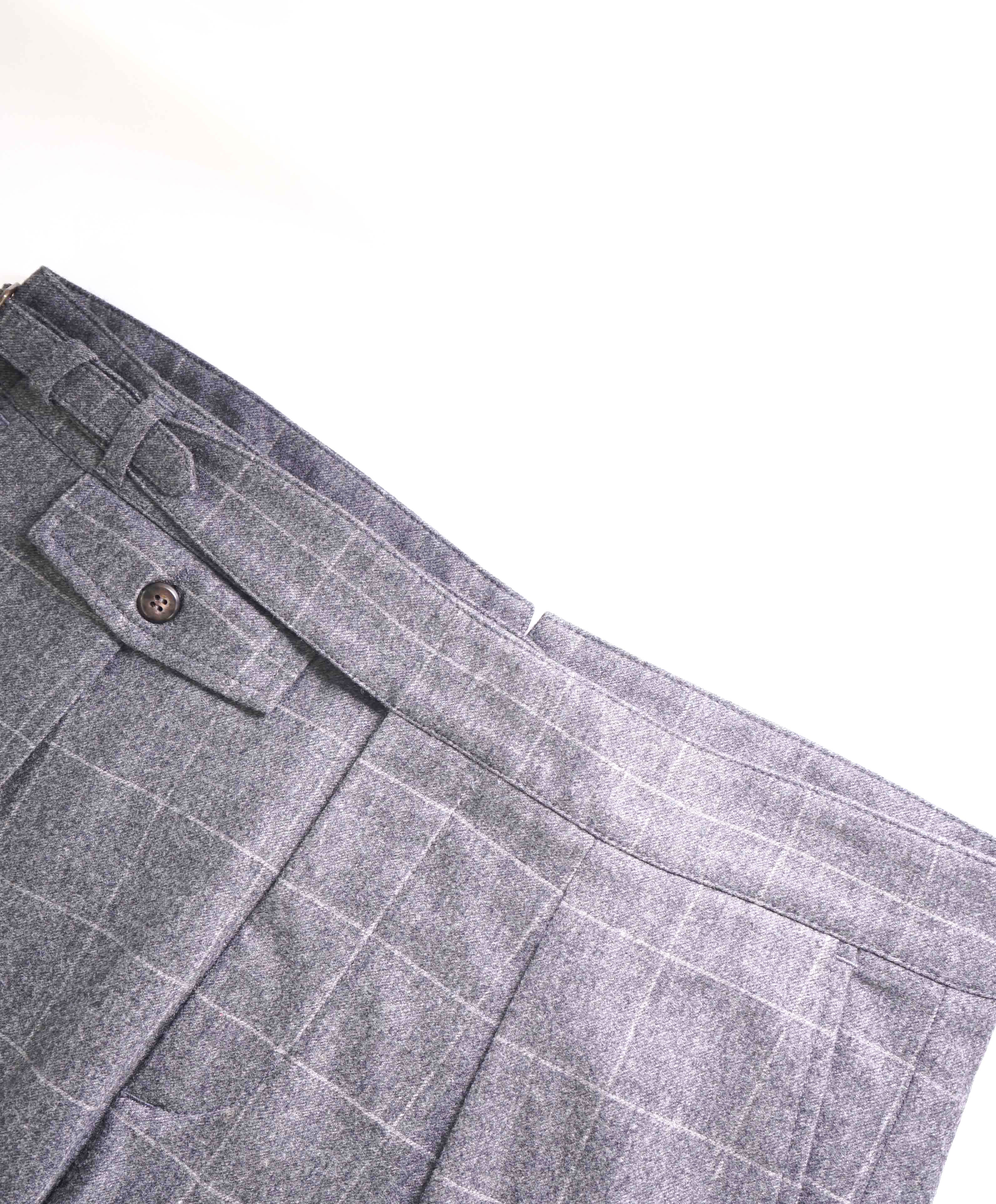 $695 ELEVENTY - *SIDE TAB* CASHMERE/WOOL Belted Neapolitan Dress Pant- 33W