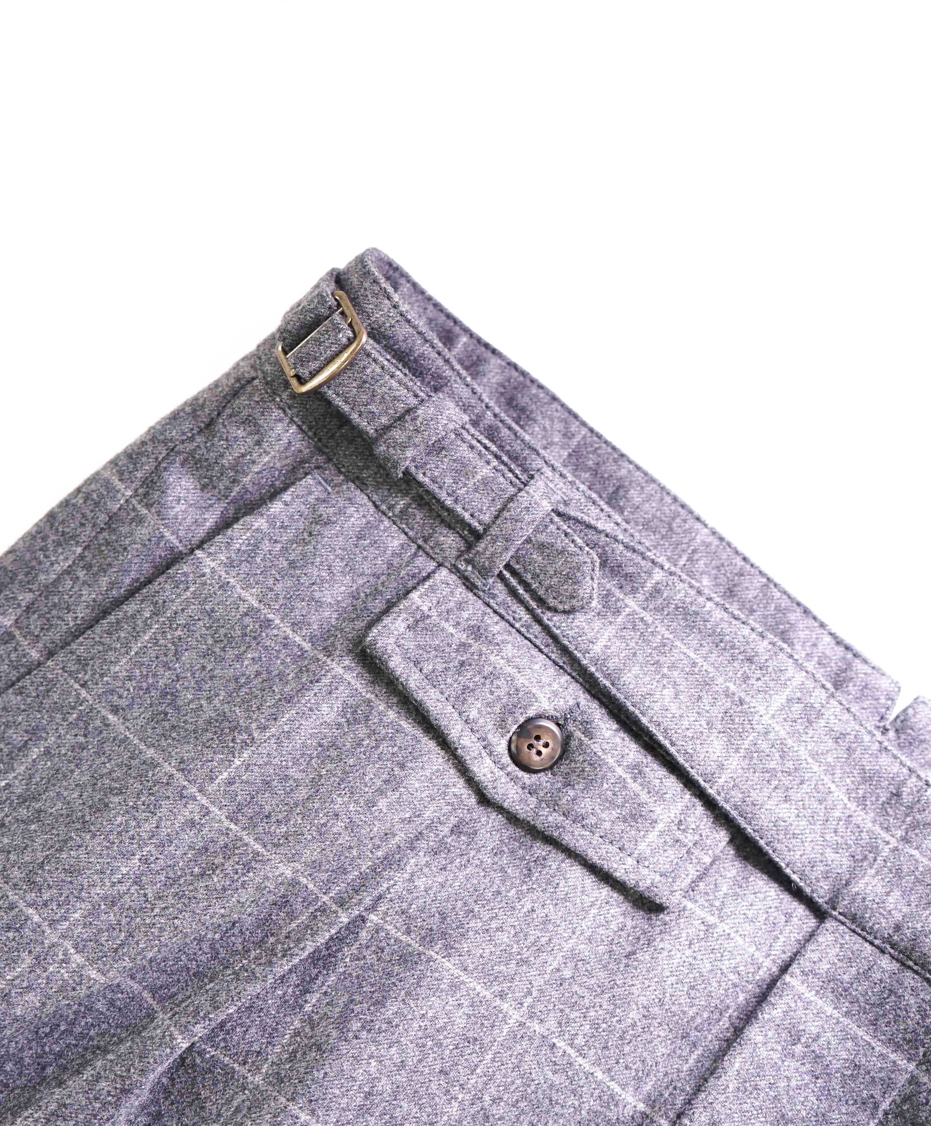 $695 ELEVENTY - *SIDE TAB* CASHMERE/WOOL Belted Neapolitan Dress Pant- 33W