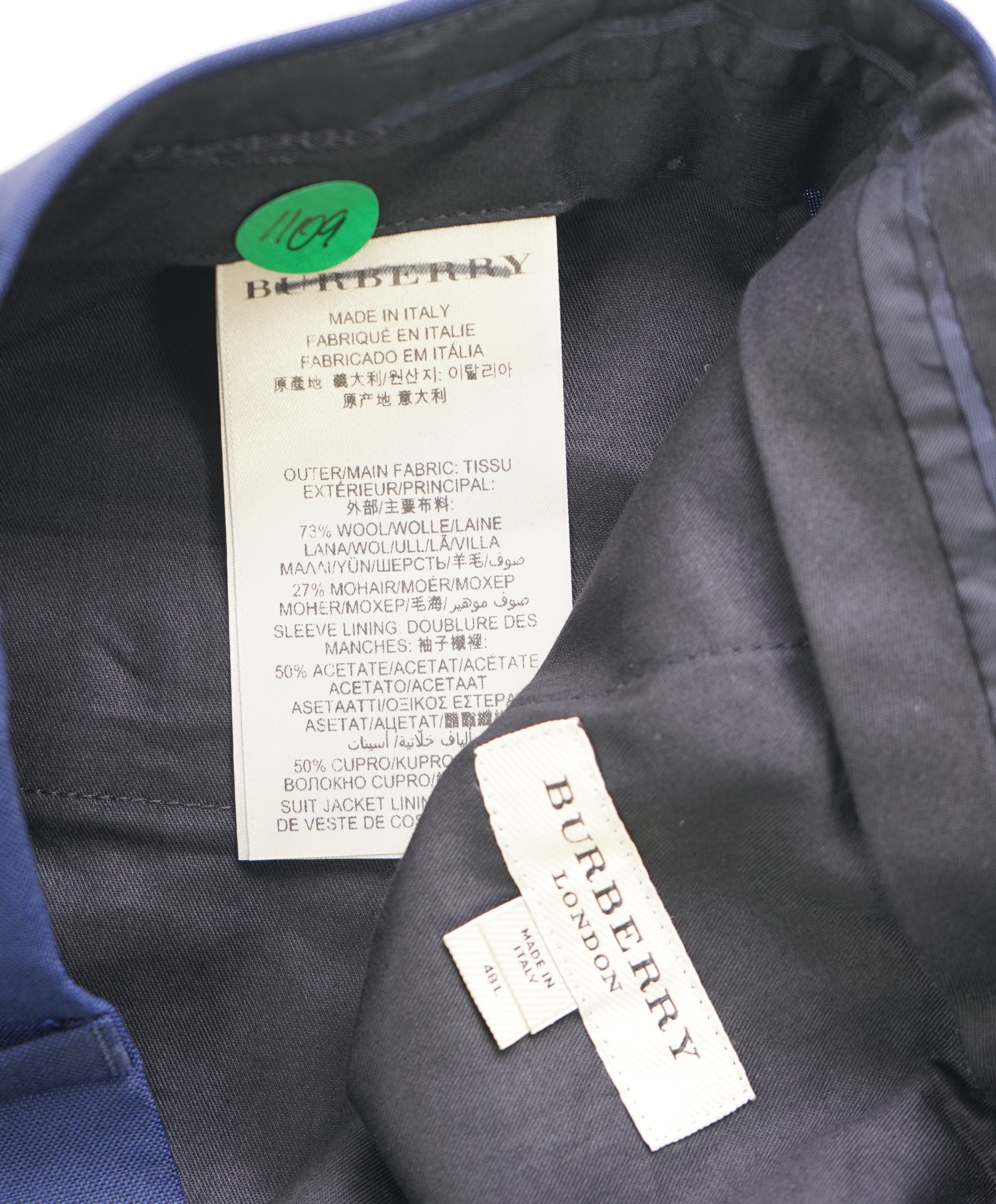 BURBERRY LONDON - *Wool & Mohair* ITALY Cobalt Blue Dress Pants - 31W