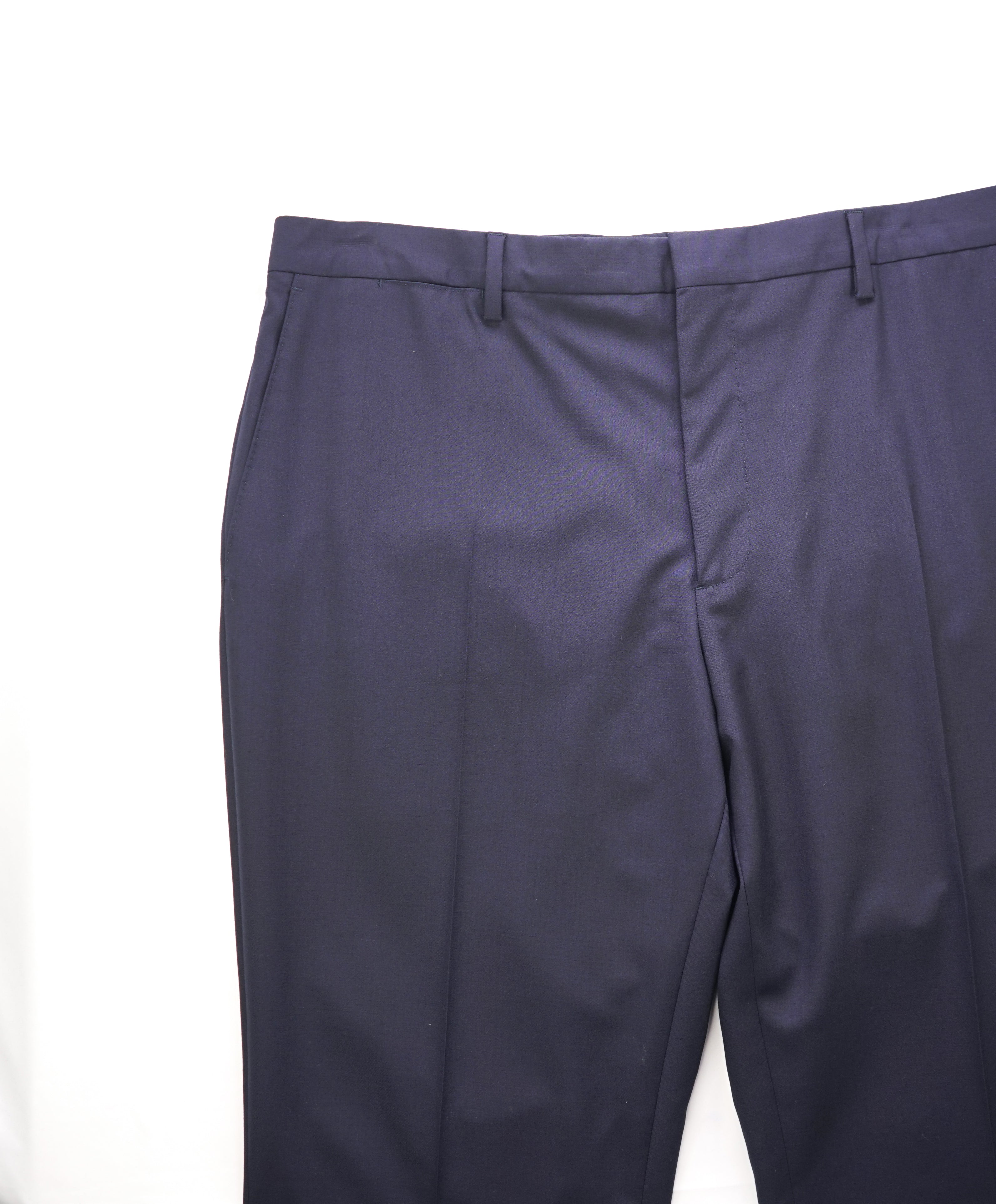 $740 BURBERRY LONDON - Pure Wool ITALY Navy Blue Solid Dress Pants - 38W