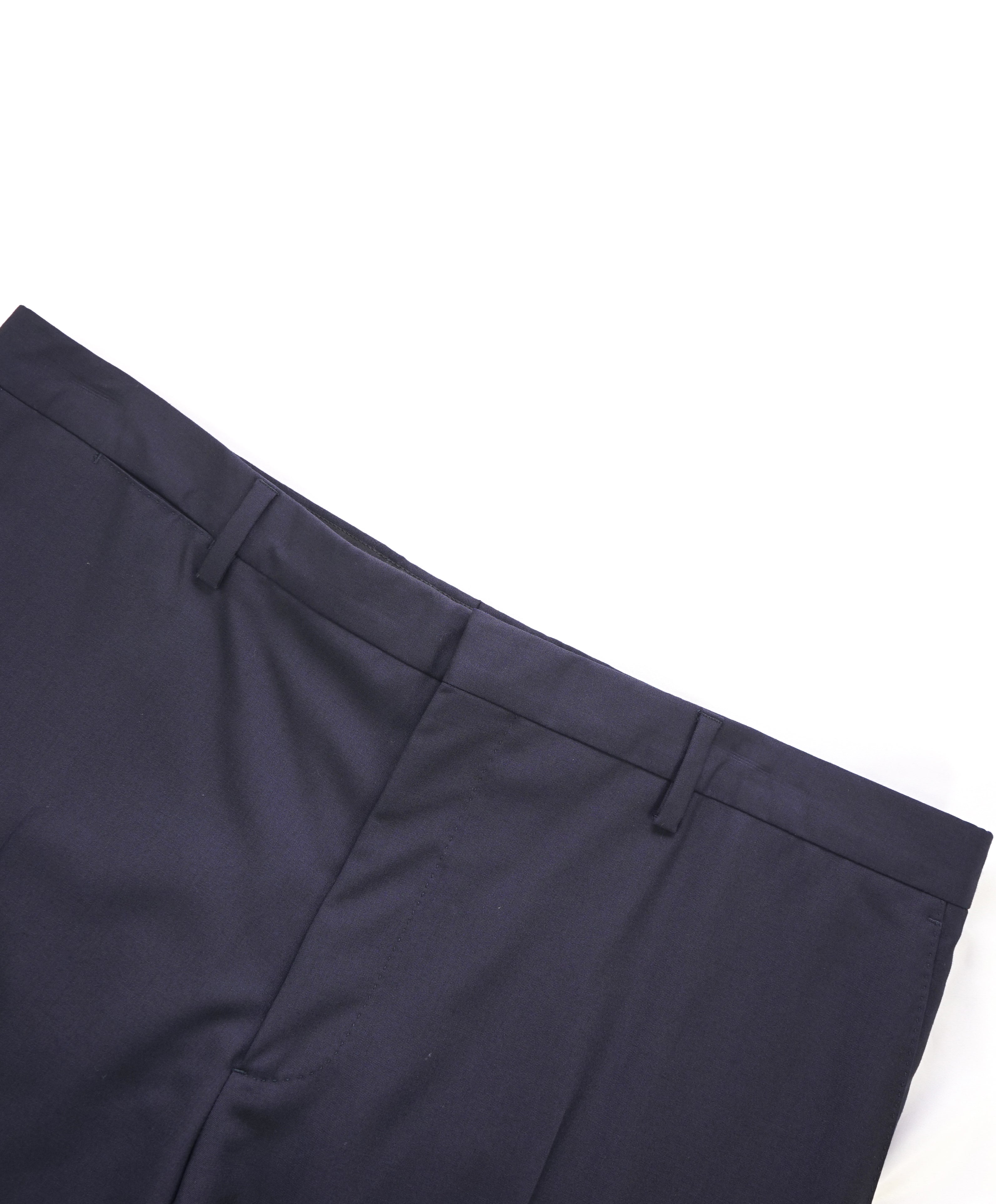 $740 BURBERRY LONDON - Pure Wool ITALY Navy Blue Solid Dress Pants - 38W