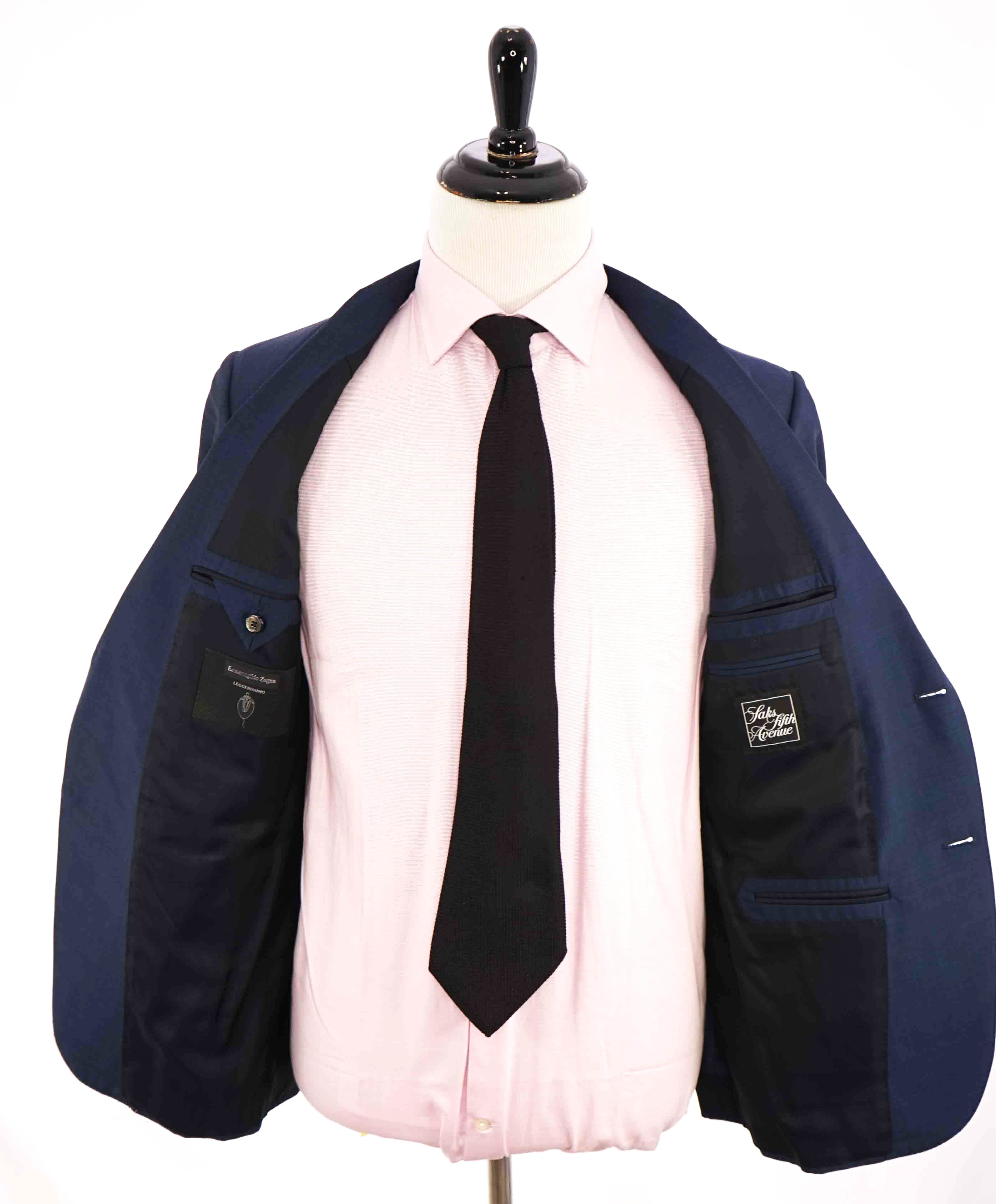 $4,995 ERMENEGILDO ZEGNA -“LEGGERISSIMO" Premium SILK Blue Suit - 40R