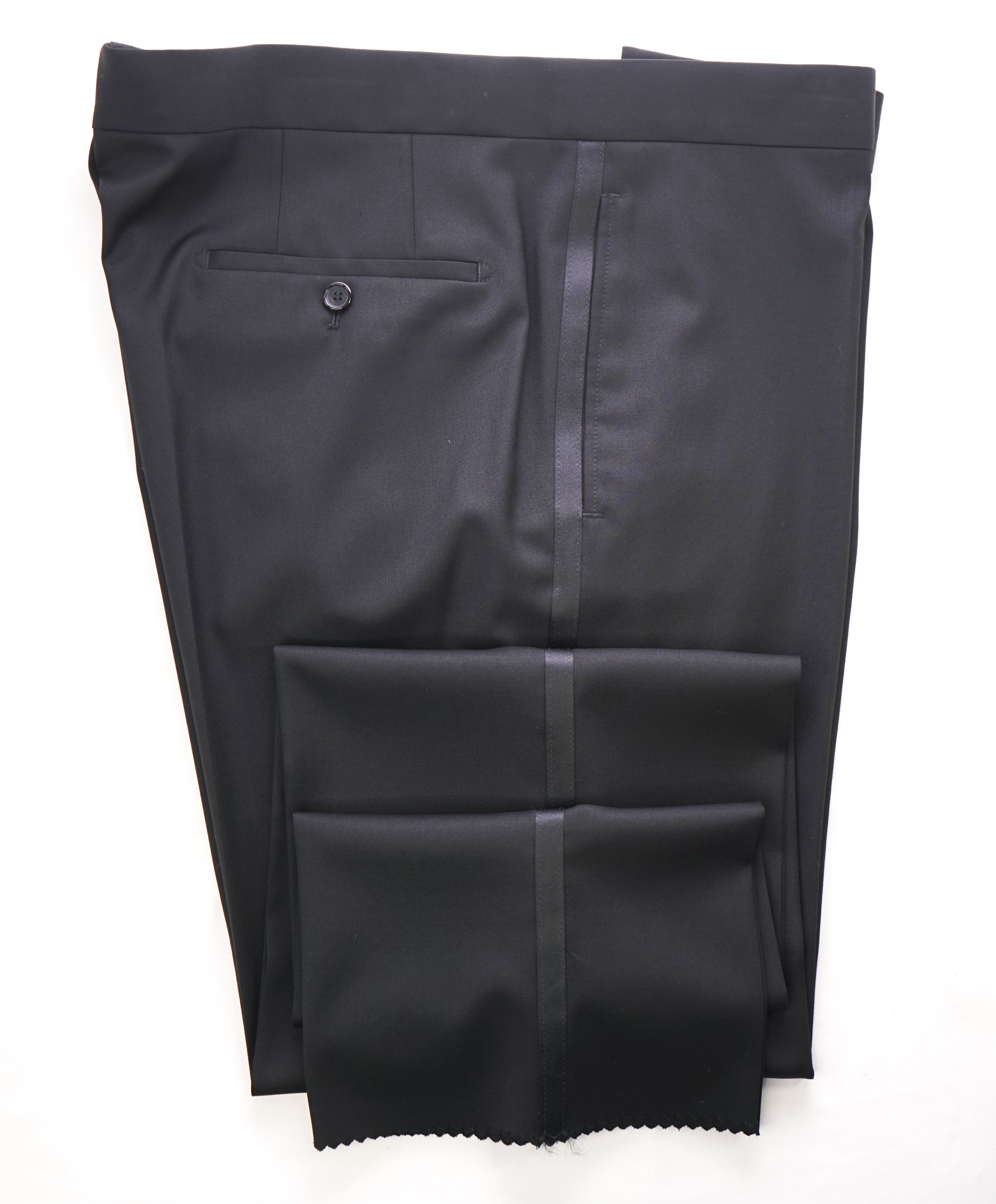 HUGO BOSS - Black Tux Dinner Flat Front Dress Pants - 38W